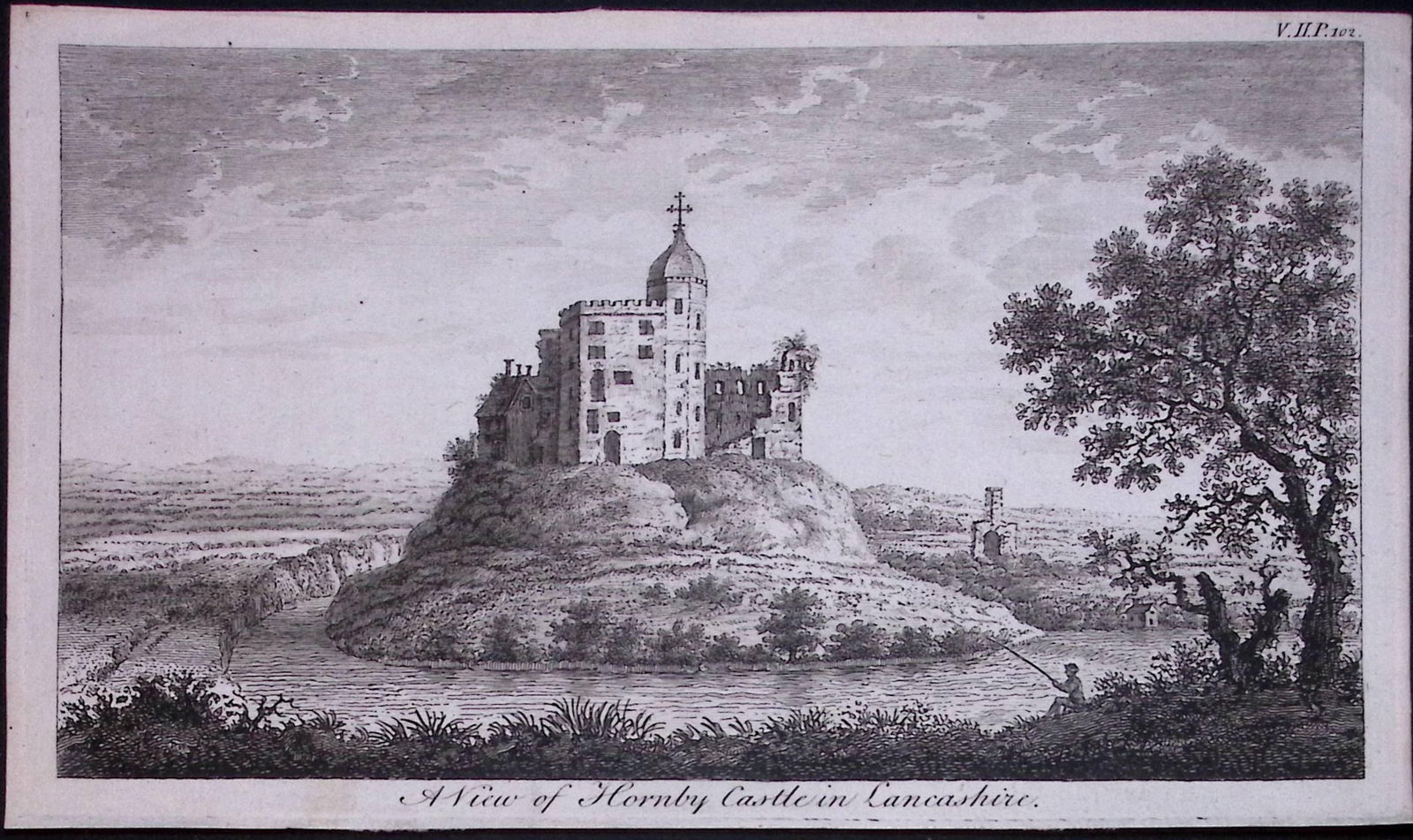 Hornby Castle Lancashire Rare Georgian Copper Antique Engraving 1776-41: Title: Hornby Castle Lancashire Rare Georgian Copper Antique Engraving 1776-41 Description: This Nearly 250-Year-Old Antique Piece Was Removed from an Edition of. A New Display of the Beauties