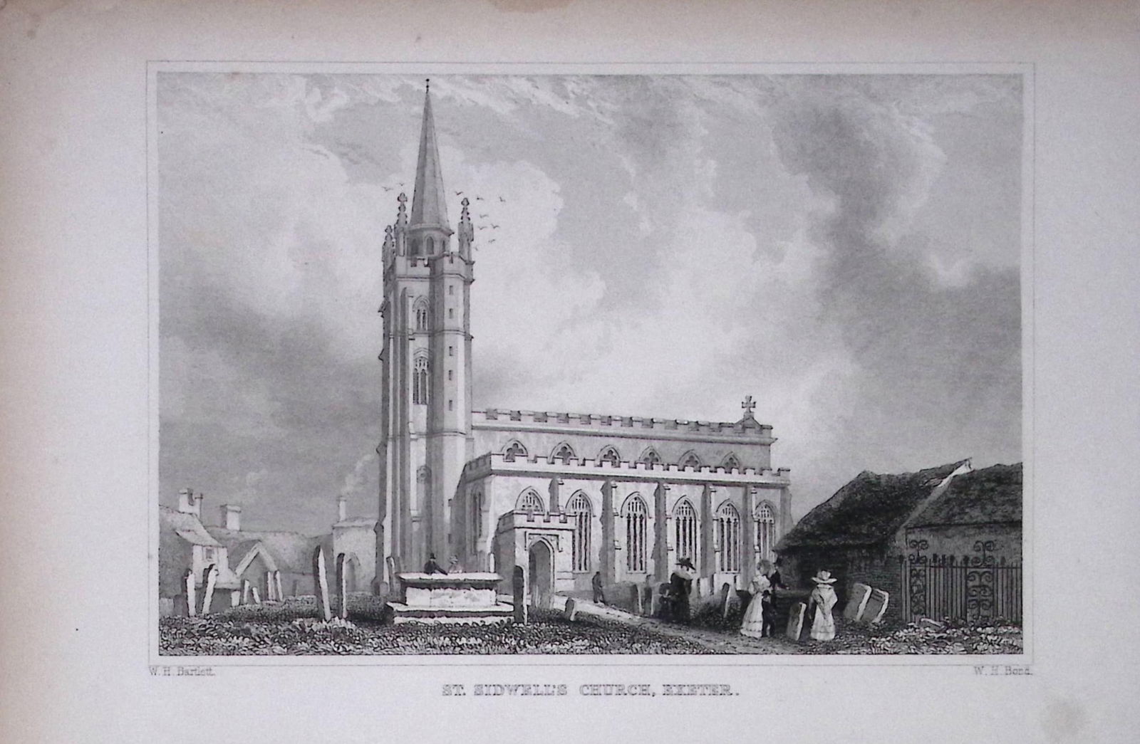Exeter St Sidwell’s Church Devonshire Antique 193 Years-Old Steel-Engraving-48: Title: Exeter St Sidwell’s Church Devonshire Antique 193 Years-Old Steel-Engraving-48 Description: This Antique Steel Engraving Was Removed from a 193-Year-Old Edition of.