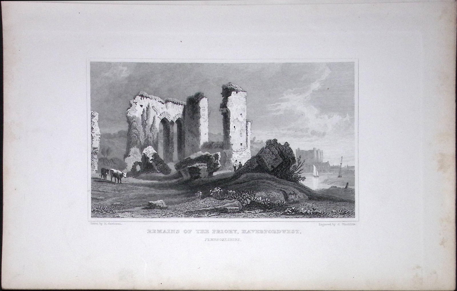 Wales Priory Remains Haverfordwest Antique 166-Year-Old Steel Engraving-34: Title: Wales Priory Remains Haverfordwest Antique 166-Year-Old Steel Engraving-34 Description: Wales Priory Remains Haverfordwest Antique 166-Year-Old Steel Engraving-34 This Antique Steel