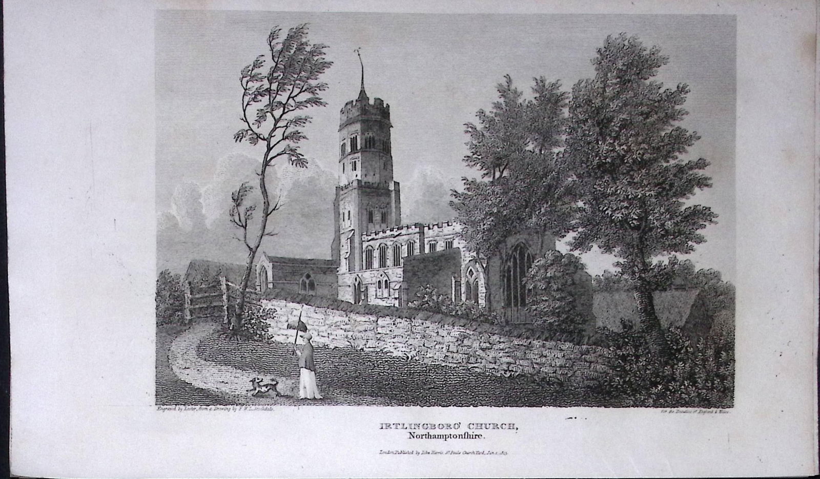 Irtlingboro Church Northampton Antique 216 Years-Old Georgian Steel-Engraving-466: Title: Irtlingboro Church Northampton Antique 216 Years-Old Georgian Steel-Engraving-466 Description: This Georgian Antique Print Was Removed from a First Edition of. <