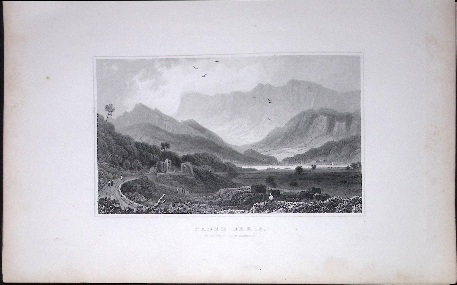 Wales View of Cader Idris Barmouth Antique 166-Year-Old Steel Engraving-51: Title: Wales View of Cader Idris Barmouth Antique 166-Year-Old Steel Engraving-51 Description: Wales View of Cader Idris Barmouth Antique 166-Year-Old Steel Engraving-51 This Antique Steel