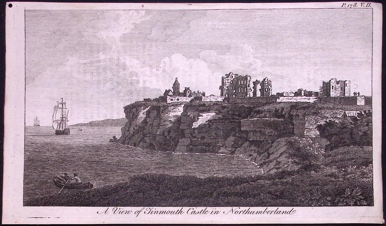 Tynemouth Castle North Shields Rare Georgian Copper Plate Antique Engraving 1776-28: Title: Tynemouth Castle North Shields Rare Georgian Copper Plate Antique Engraving 1776-28 Description: This Nearly 250-Year-Old Antique Piece Was Removed from an Edition of. A New Display of