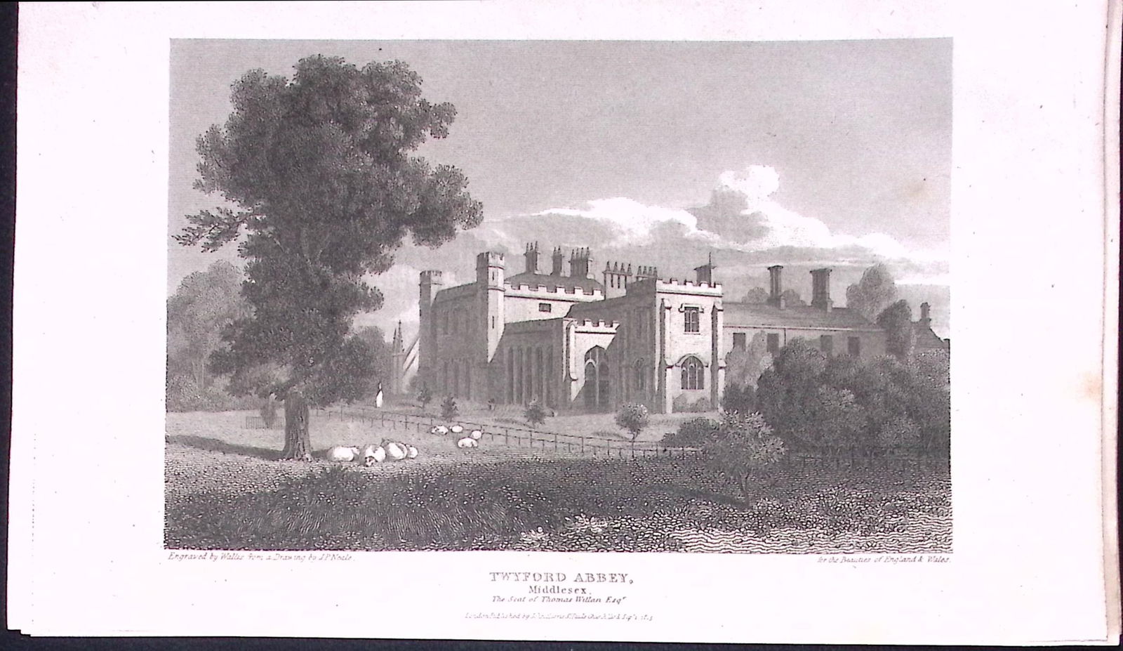 Twyford Abbey Ealing London Antique 200 Years-Old Steel-Engraving-271: Title: Twyford Abbey Ealing London Antique 200 Years-Old Steel-Engraving-271 Description: This London Georgian Antique Print Was Removed from a First Edition of. The Beauties of England and