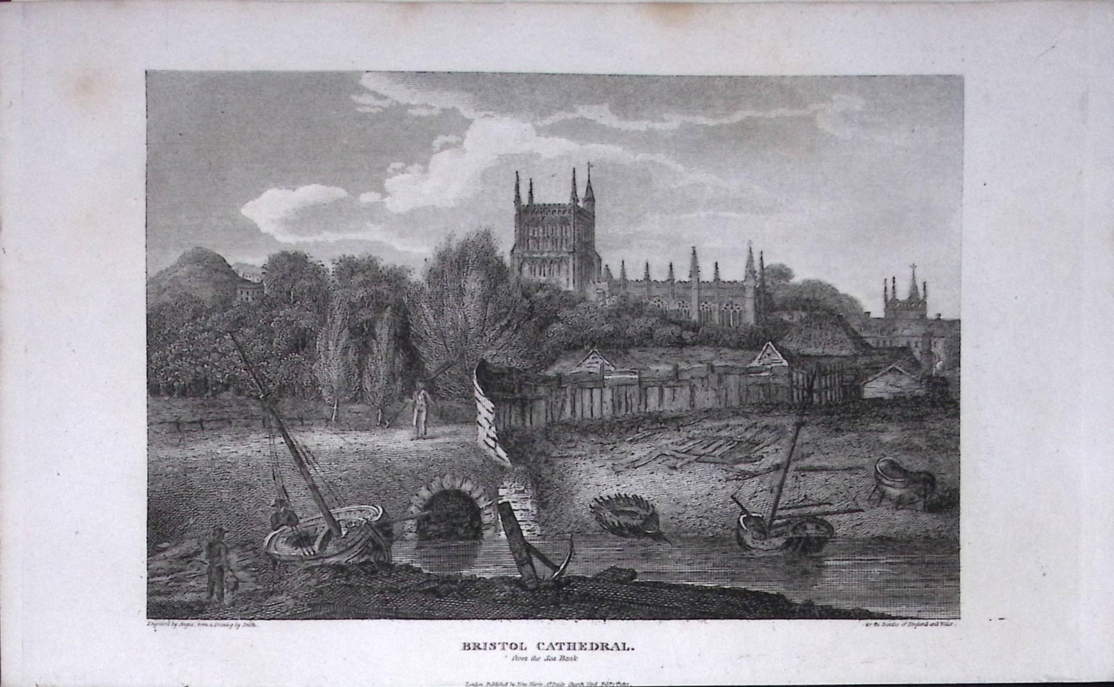 Bristol Cathedral Antique 224 Years-Old Georgian Steel-Engraving-495.: Title: Bristol Cathedral Antique 224 Years-Old Georgian Steel-Engraving-495. Description: Bristol Cathedral Antique 224 Years-Old Georgian Steel-Engraving-495. This