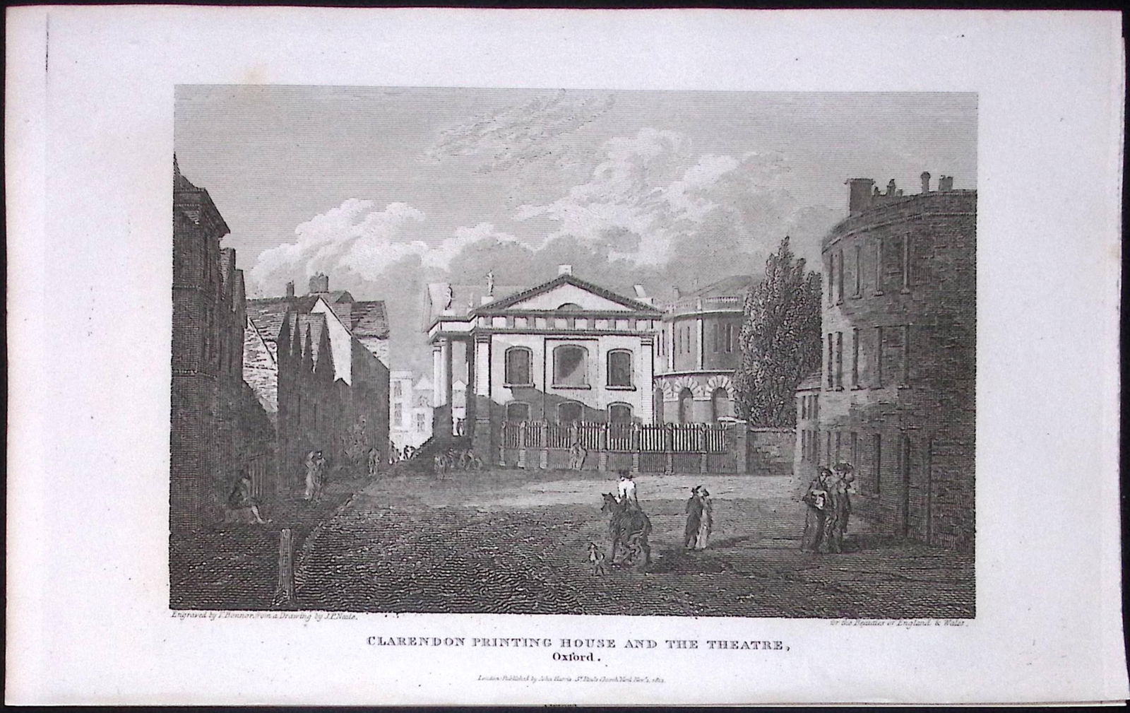 Oxford Clarendon Printing House Antique 212 Years-Old Steel-Engraving-47: Title: Oxford Clarendon Printing House Antique 212 Years-Old Steel-Engraving-47 Description: This Oxfordshire Georgian Antique Print Was Removed from a First Edition of.