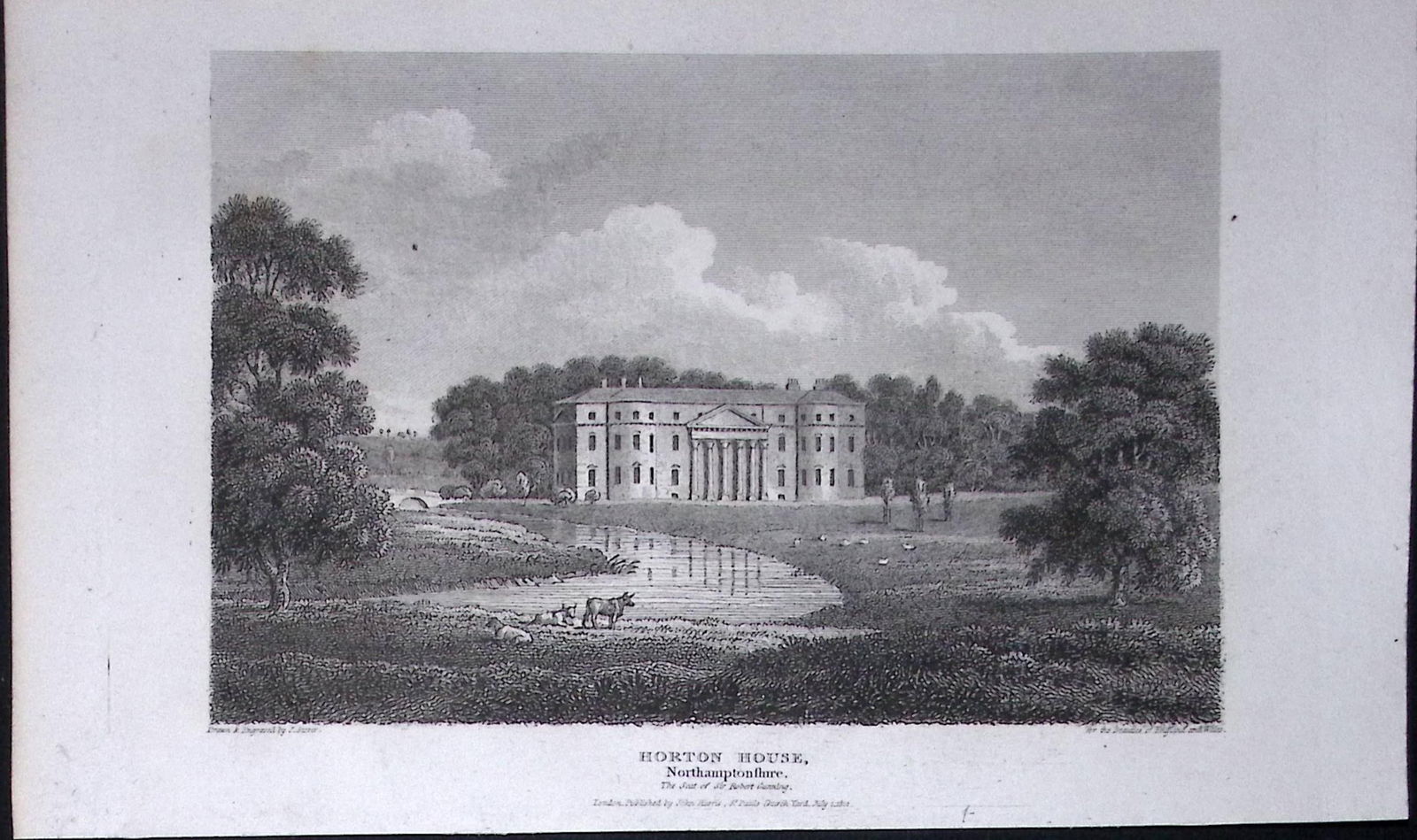 Horton House Northampton Antique 216 Years-Old Georgian Steel-Engraving-464: Title: Horton House Northampton Antique 216 Years-Old Georgian Steel-Engraving-464 Description: This Georgian Antique Print Was Removed from a First Edition of. Th