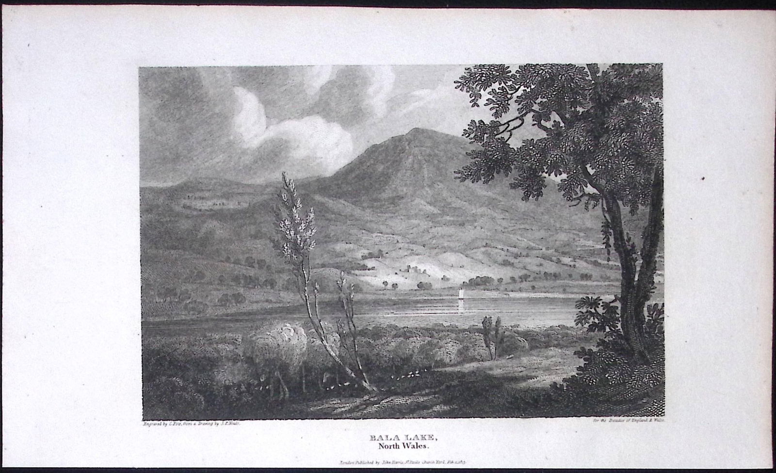 Bala Lake Gwynedd Wales Antique 213 Years-Old Georgian Steel-Engraving-208: Title: Bala Lake Gwynedd Wales Antique 213 Years-Old Georgian Steel-Engraving-208 Description: Bala Lake Gwynedd Wales Antique 213 Years-Old Georgian Steel-Engraving-208