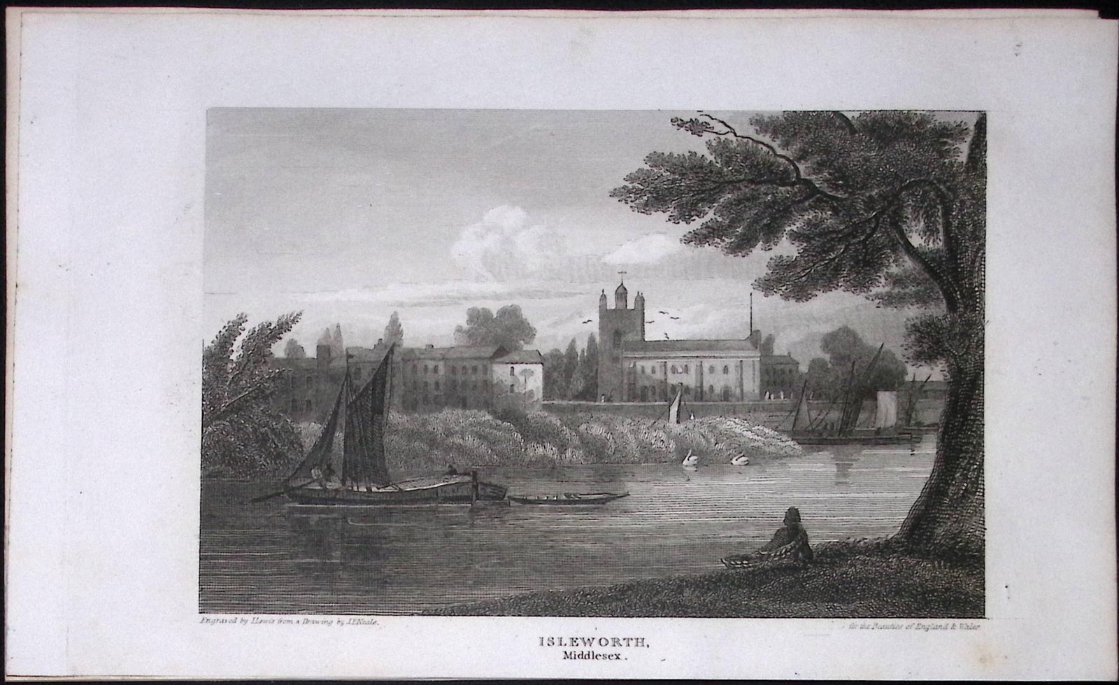 London Isleworth On The River Antique 200 Years-Old Steel-Engraving-103: Title: London Isleworth On The River Antique 200 Years-Old Steel-Engraving-103 Description: This London Georgian Antique Print Was Removed from a First Edition of.
