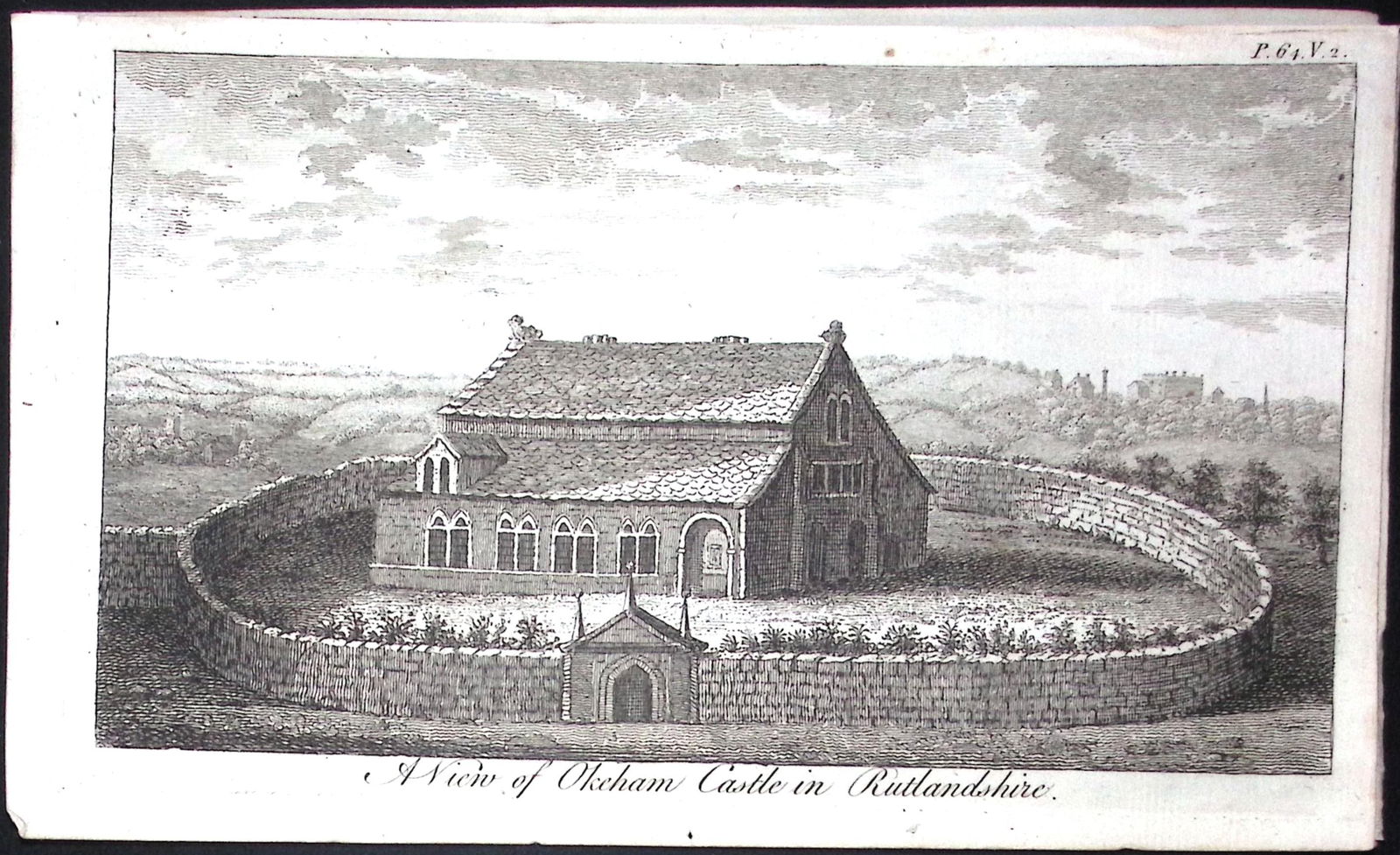 Rutland Oakham Castle Rare Georgian Copper Antique 1776 Engraving-99: Title: Rutland Oakham Castle Rare Georgian Copper Antique 1776 Engraving-99 Description: This Nearly 250-Year-Old Antique Piece Was Removed from an Edition of. A Ne