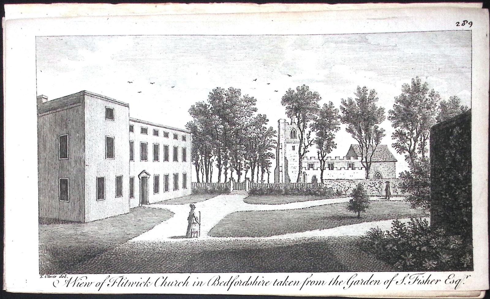 Bedford Flitwick Church Scarce Georgian Copper Antique 1776 Engraving-125.: Title: Bedford Flitwick Church Scarce Georgian Copper Antique 1776 Engraving-125. Description: This Nearly 250-Year-Old Antique Piece Was Removed from an Edition of. A New Dis