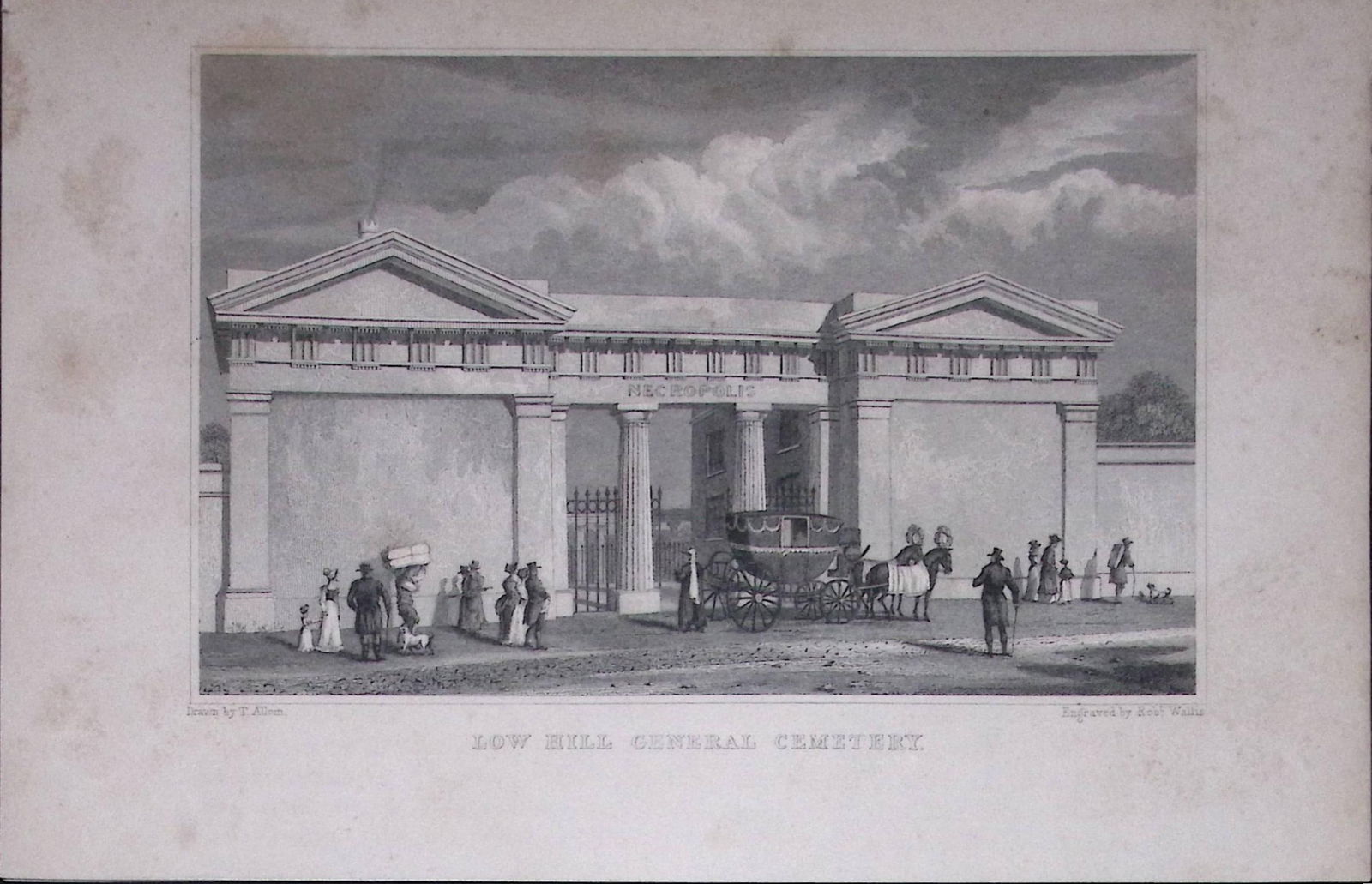 Liverpool Low Hill Cemetery Antique 195 Years-Old Steel-Engraving-57: Title: Liverpool Low Hill Cemetery Antique 195 Years-Old Steel-Engraving-57 Description: This Antique Steel Engraving Was Removed from a 195-Year-Old Edition of. La