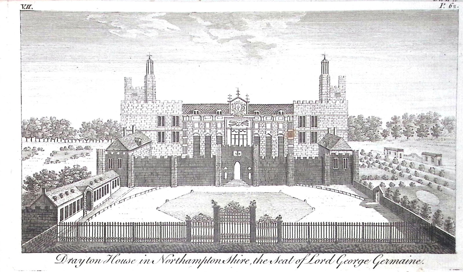 Northamptonshire Drayton House Rare Georgian Copper Antique 1776 Engraving-142.: Title: Northamptonshire Drayton House Rare Georgian Copper Antique 1776 Engraving-142. Description: This Nearly 250-Year-Old Antique Piece Was Removed from an Edition of. A New Display of the