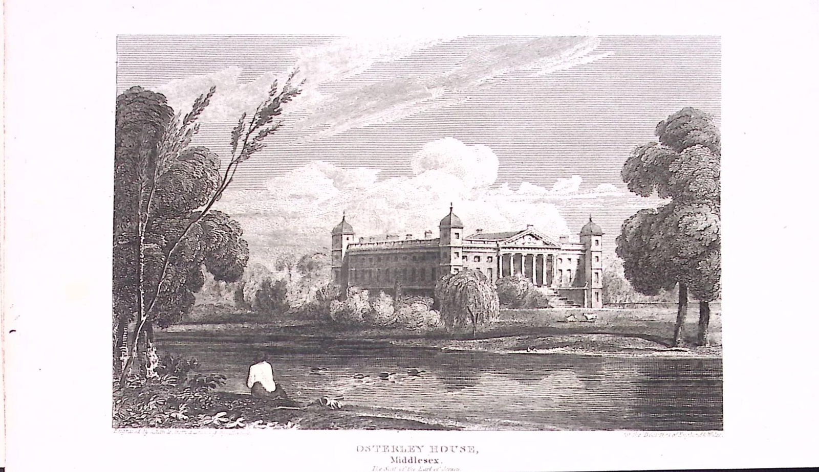Osterley House Isleworth London Antique 200 Years-Old Steel-Engraving-255: Title: Osterley House Isleworth London Antique 200 Years-Old Steel-Engraving-255 Description: This London Georgian Antique Print Was Removed from a First Edition of. The Beauties of England and