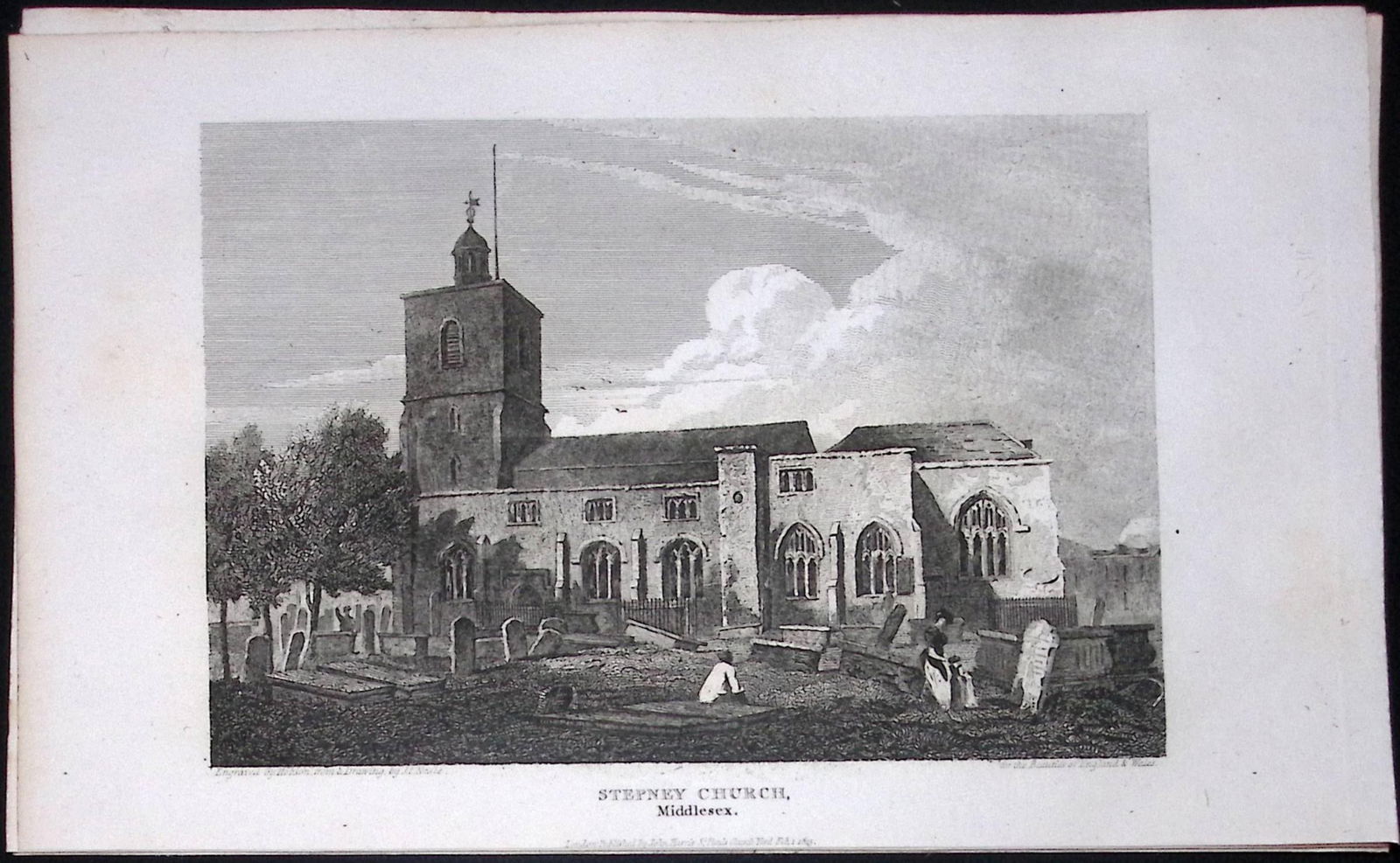 London Stepney Church Antique 200 Years-Old Steel-Engraving-87: Title: London Stepney Church Antique 200 Years-Old Steel-Engraving-87 Description: This London Georgian Antique Print Was Removed from a First Edition of. The Beaut