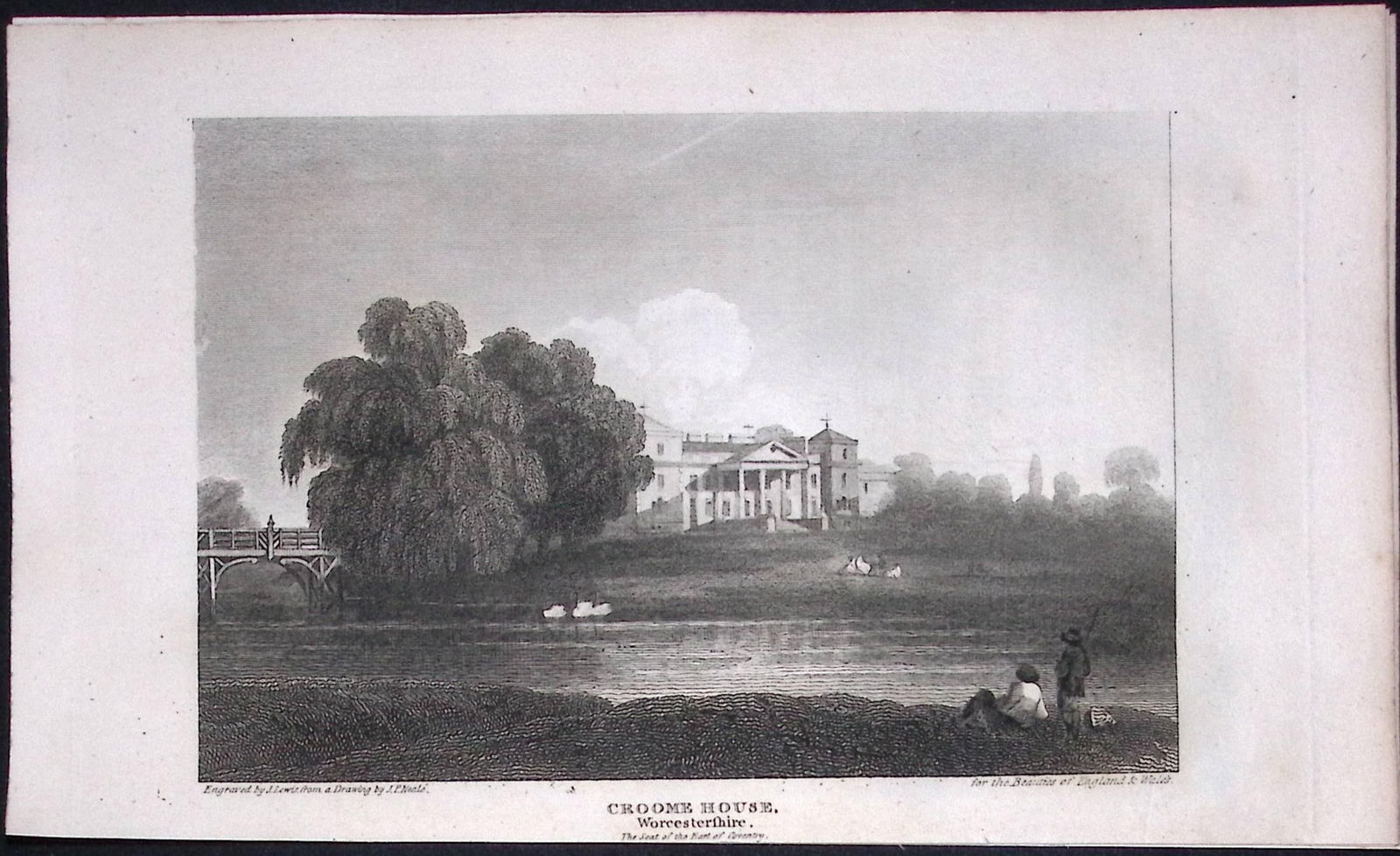 Croome House Worcester Antique 212 Years-Old Georgian Steel-Engraving-410: Title: Croome House Worcester Antique 212 Years-Old Georgian Steel-Engraving-410 Description: This Worcester Georgian Antique Print Was Removed from a First Edition of.