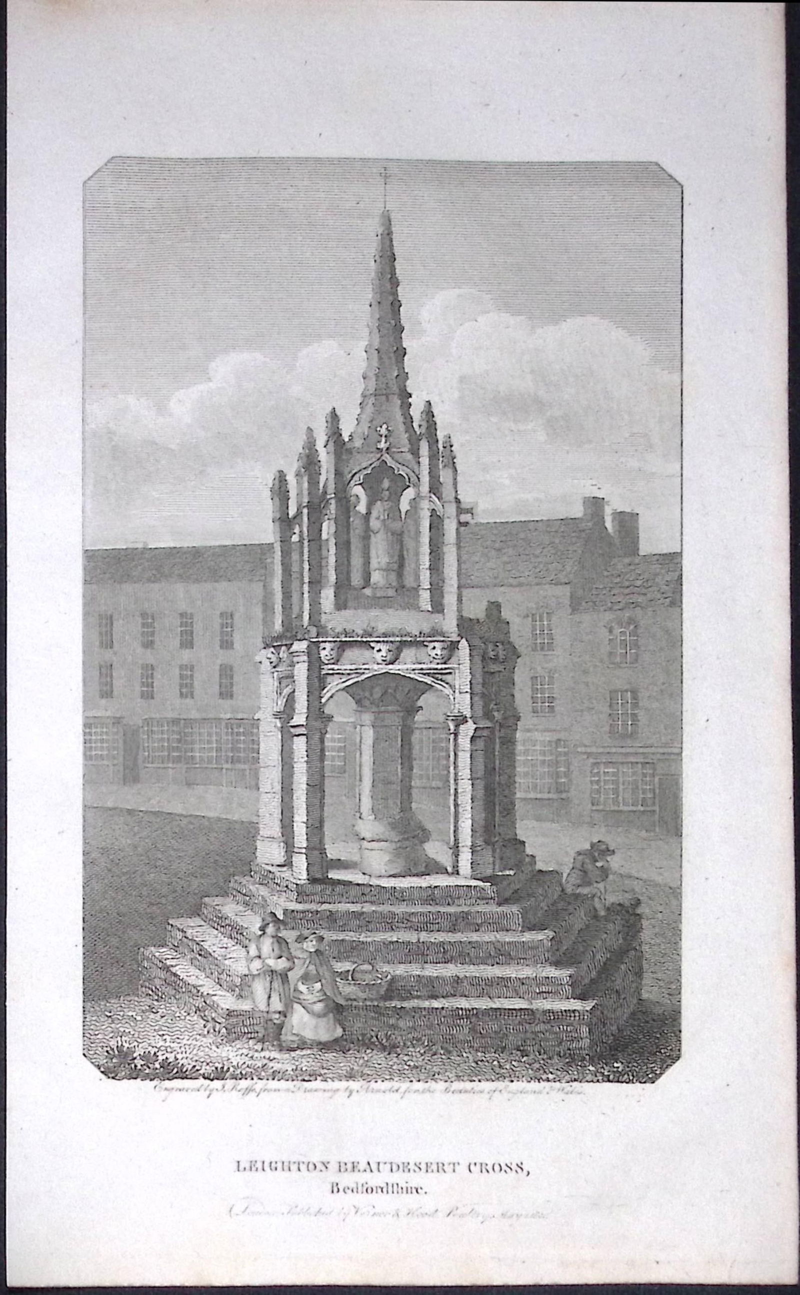 Leighton Cross Bedfordshire Antique 225 Years-Old Georgian Steel-Engraving-412: Title: Leighton Cross Bedfordshire Antique 225 Years-Old Georgian Steel-Engraving-412 Description: This Bedfordshire Georgian Antique Print Was Removed from a First Edition of. The Beauties of