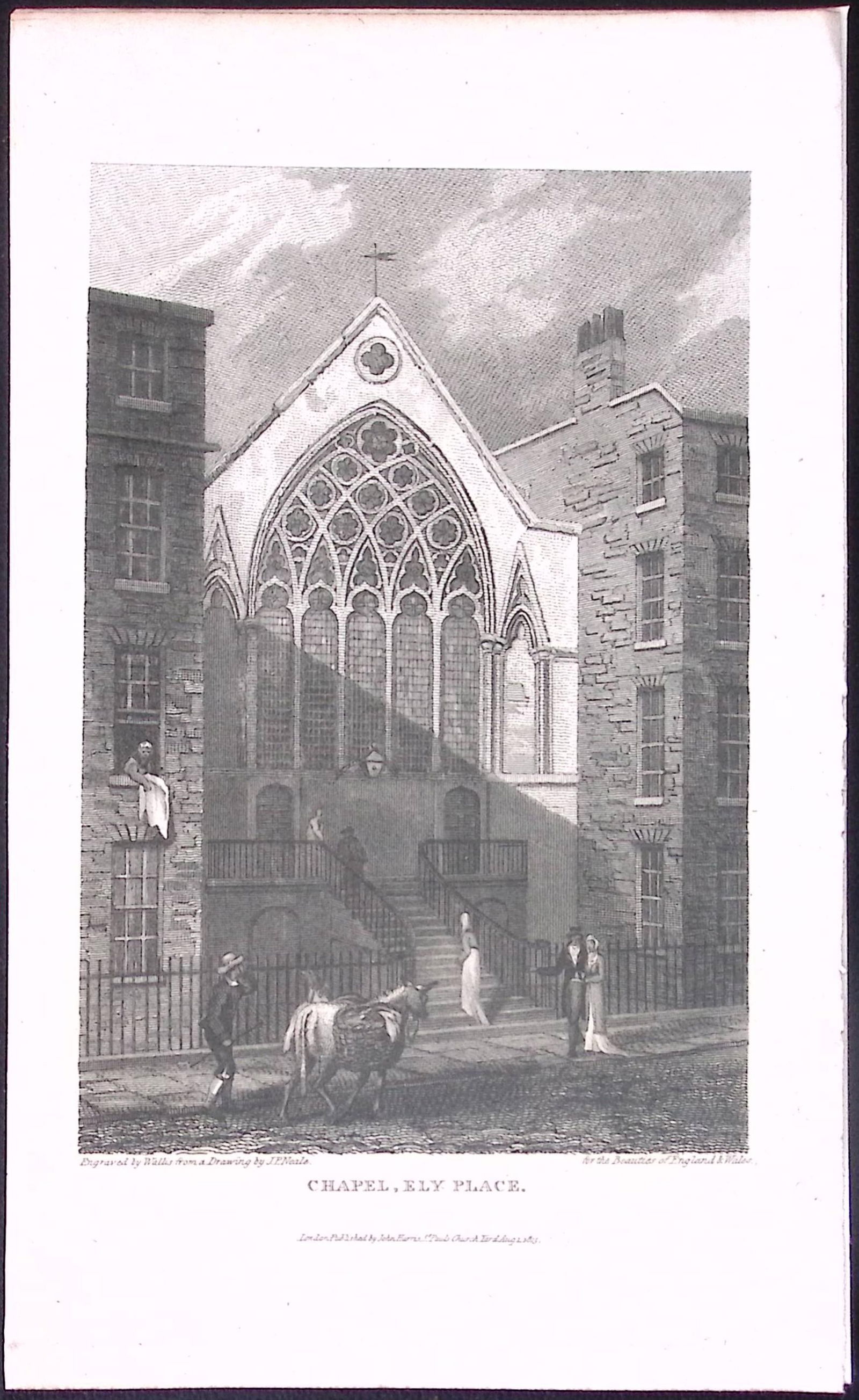 Chapel Ely Place Holborn London Antique 200 Years-Old Steel-Engraving-238: Title: Chapel Ely Place Holborn London Antique 200 Years-Old Steel-Engraving-238 Description: This London Georgian Antique Print Was Removed from a First Edition of.