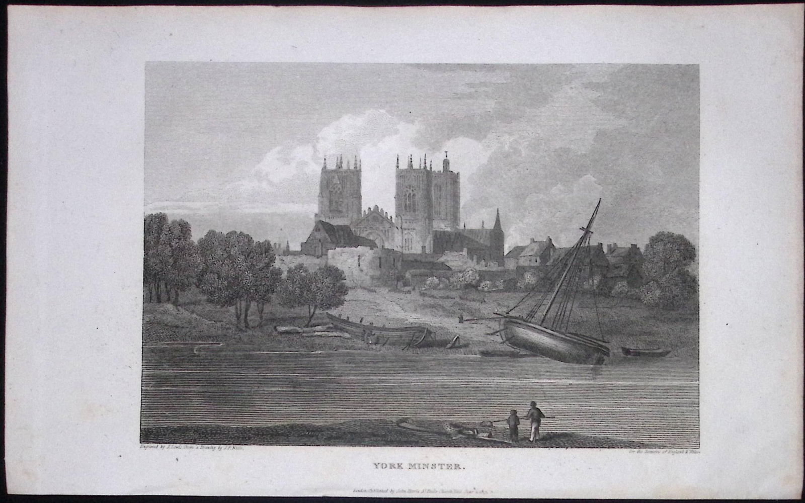 York Minster Yorkshire Antique 213 Years-Old Steel-Engraving-16: Title: York Minster Yorkshire Antique 213 Years-Old Steel-Engraving-16 Description: This Yorkshire Georgian Antique Print Was Removed from a First Edition of. The Beauties of England and Wales