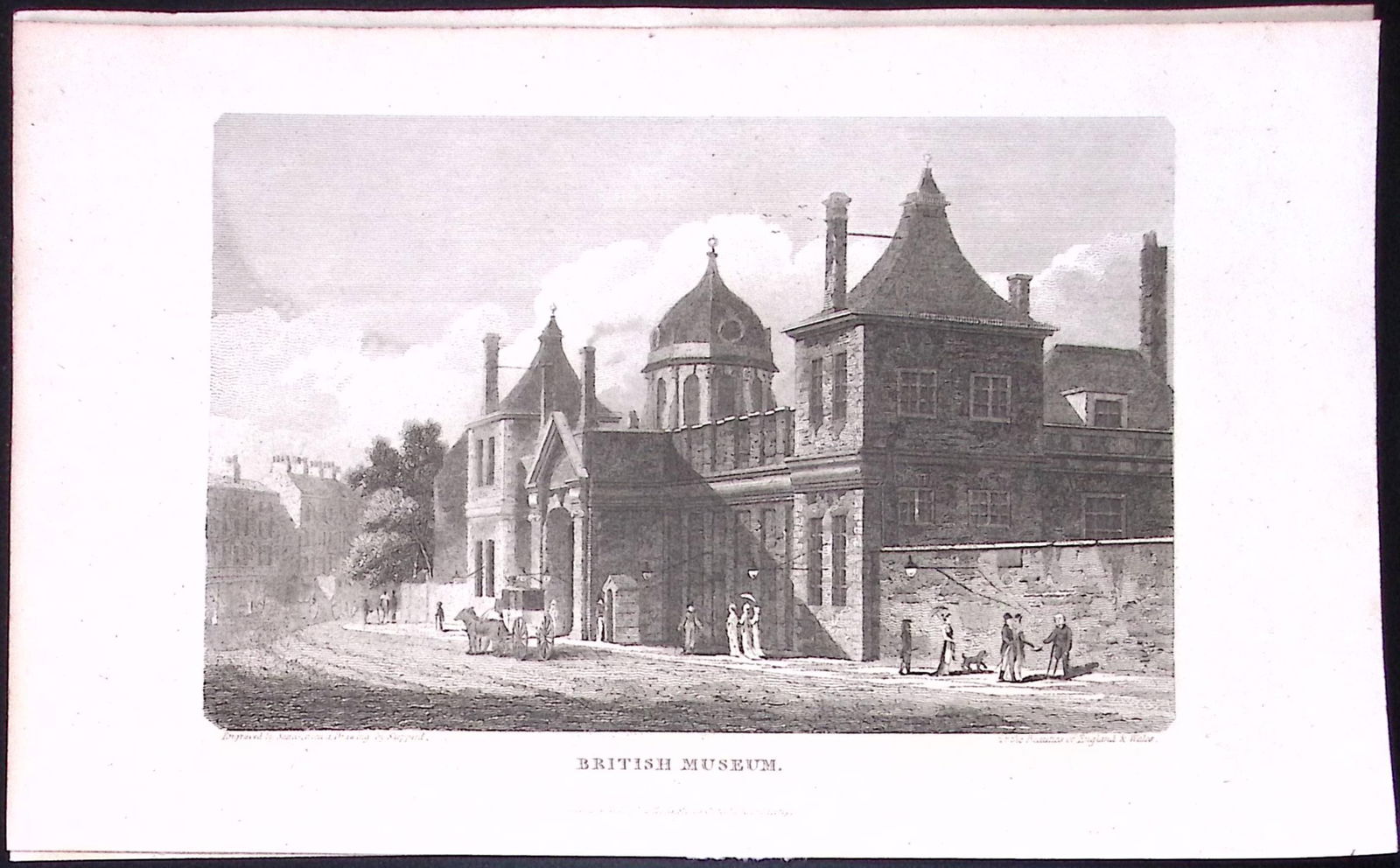 British Museum City of London Antique 200 Years-Old Steel-Engraving-275: Title: British Museum City of London Antique 200 Years-Old Steel-Engraving-275 Description: This London Georgian Antique Print Was Removed from a First Edition of.
