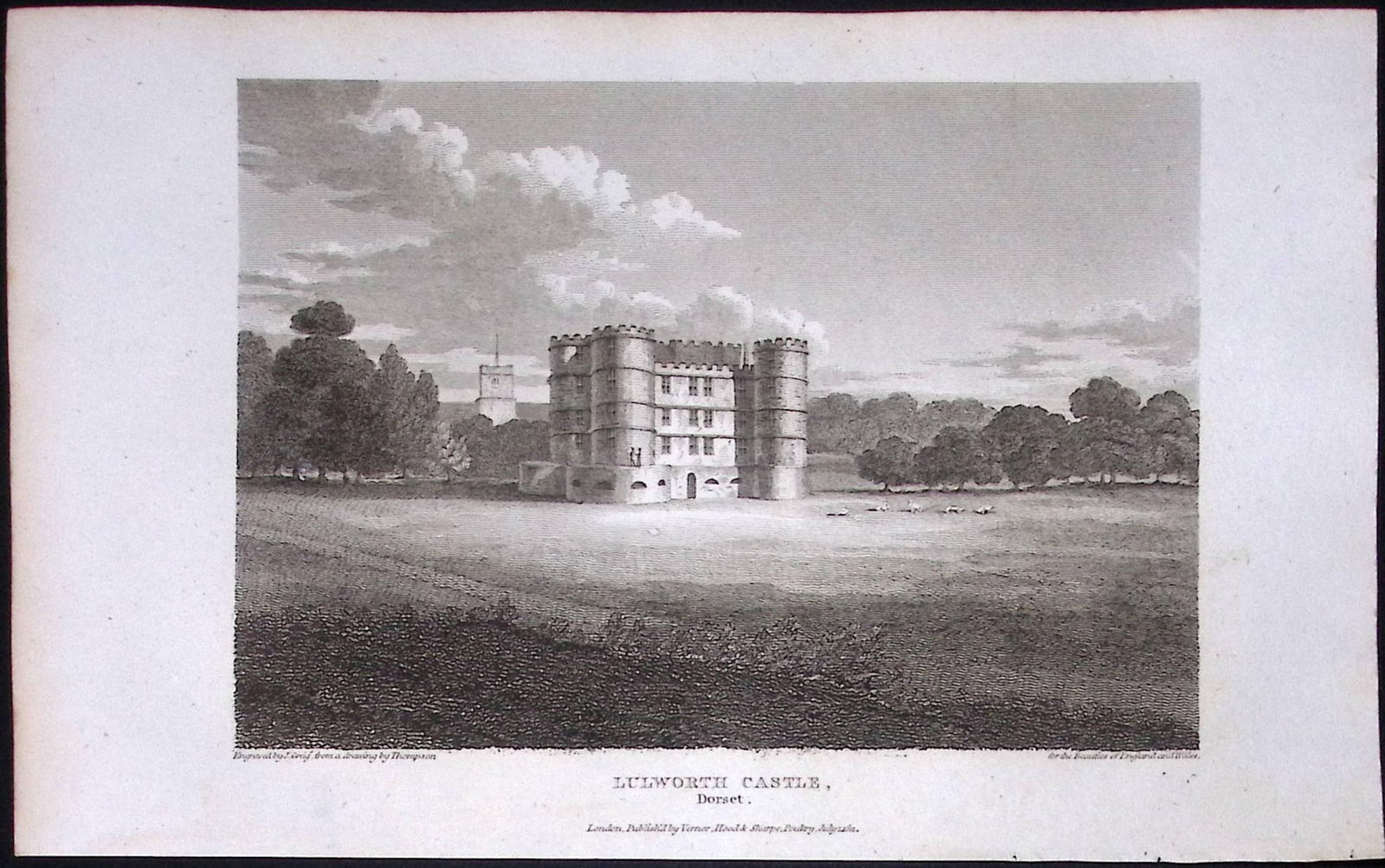 Lulworth Castle Dorsetshire Antique 223 Years-Old Georgian Steel-Engraving-176: Title: Lulworth Castle Dorsetshire Antique 223 Years-Old Georgian Steel-Engraving-176 Description: This Dorsetshire Georgian Antique Print Was Removed from a First Edition of.