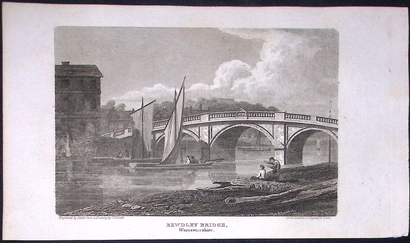 Bewdley Bridge Worcester Antique 212 Years-Old Georgian Steel-Engraving-400: Title: Bewdley Bridge Worcester Antique 212 Years-Old Georgian Steel-Engraving-400 Description: This Worcester Georgian Antique Print Was Removed from a First Edition of.
