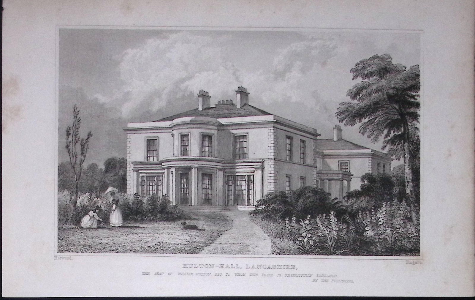 Bolton Hulton Hall Antique 195 Years-Old Steel-Engraving-36: Title: Bolton Hulton Hall Antique 195 Years-Old Steel-Engraving-36 Description: This Antique Steel Engraving Was Removed from a 195-Year-Old Edition of. Lancashire Illustrated in a Series of