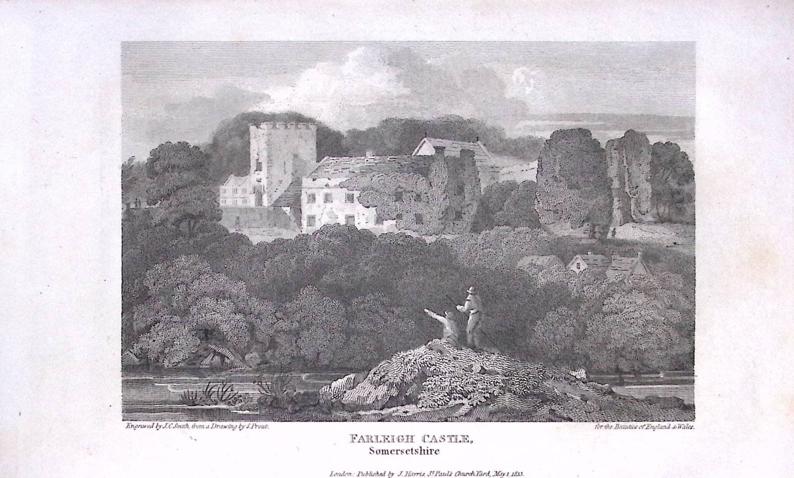 Farleigh Castle Somerset Antique 212 Years-Old Georgian Steel-Engraving-167: Title: Farleigh Castle Somerset Antique 212 Years-Old Georgian Steel-Engraving-167 Description: This Somerset Georgian Antique Print Was Removed from a First Edition of.