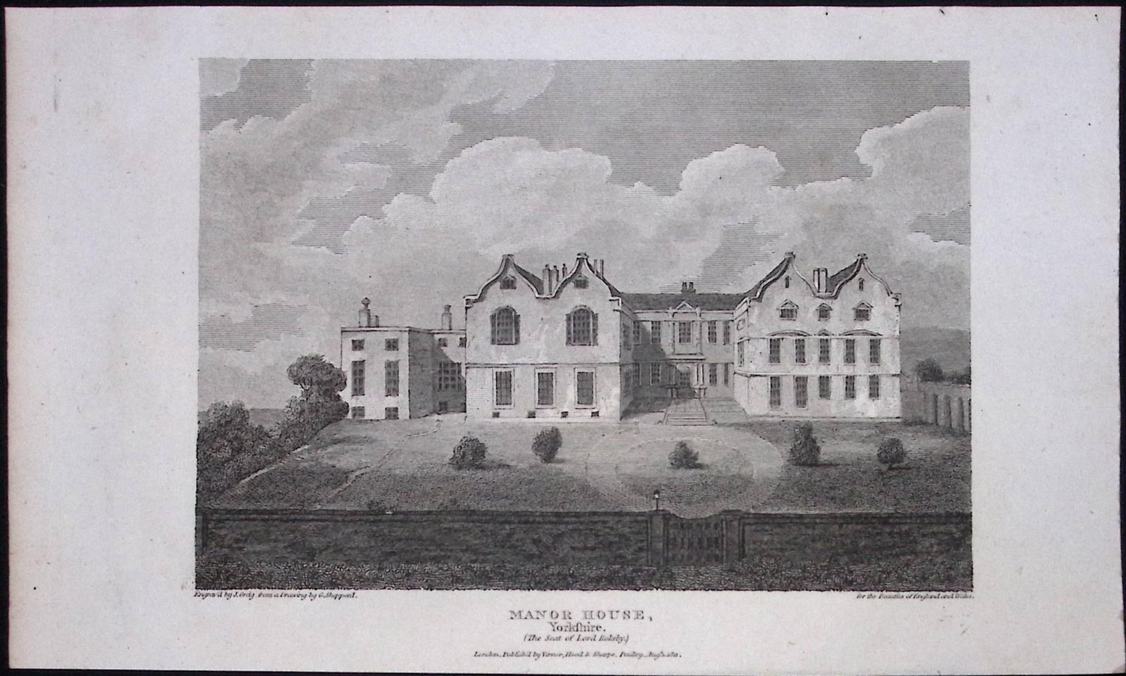 Rokeby Manor House Yorkshire Antique 213 Years-Old Steel-Engraving-38: Title: Rokeby Manor House Yorkshire Antique 213 Years-Old Steel-Engraving-38 Description: This Yorkshire Georgian Antique Print Was Removed from a First Edition of.
