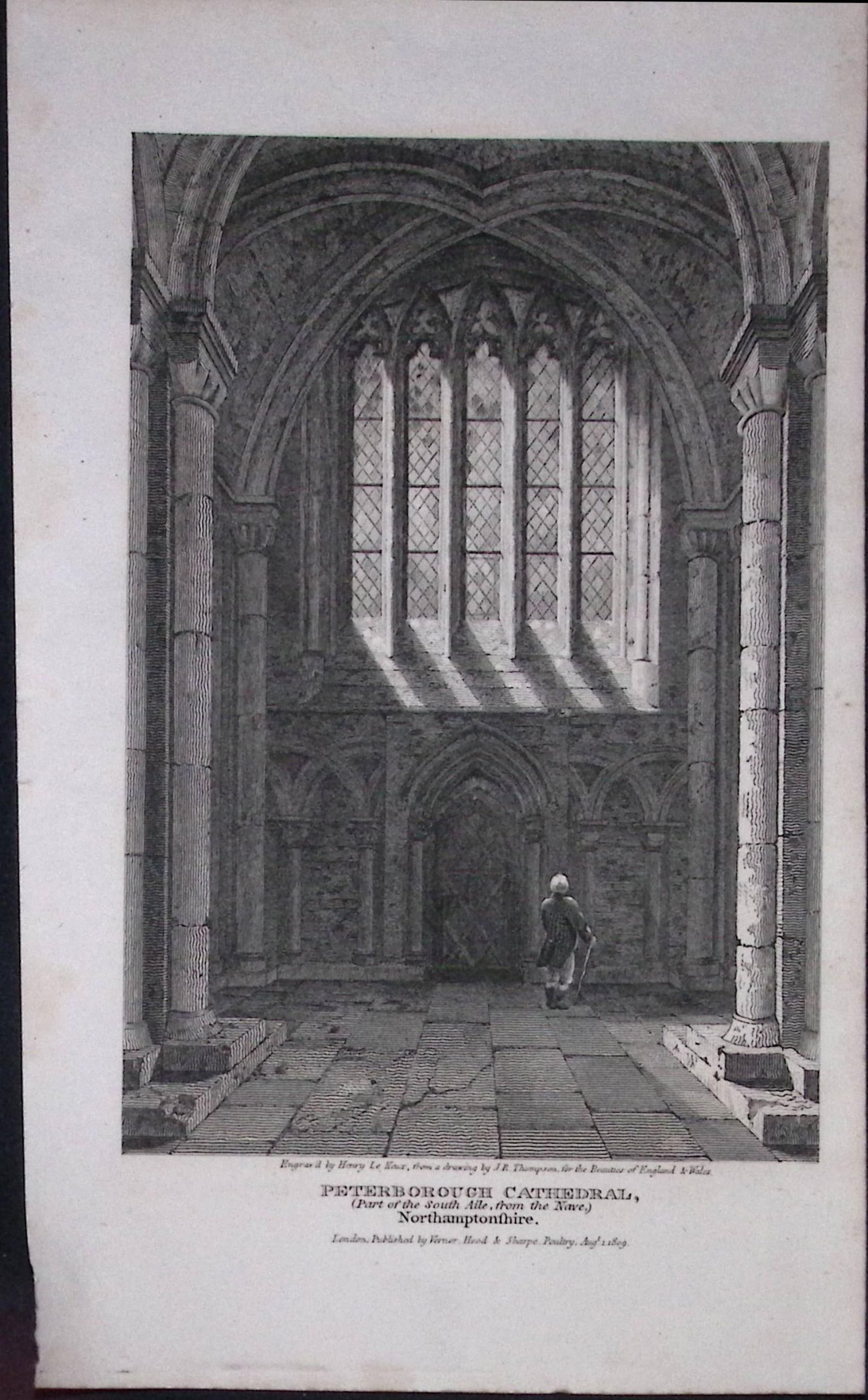 Peterborough Cathedral Antique 216 Years-Old Georgian Steel-Engraving-467: Title: Peterborough Cathedral Antique 216 Years-Old Georgian Steel-Engraving-467 Description: This Georgian Antique Print Was Removed from a First Edition of. The