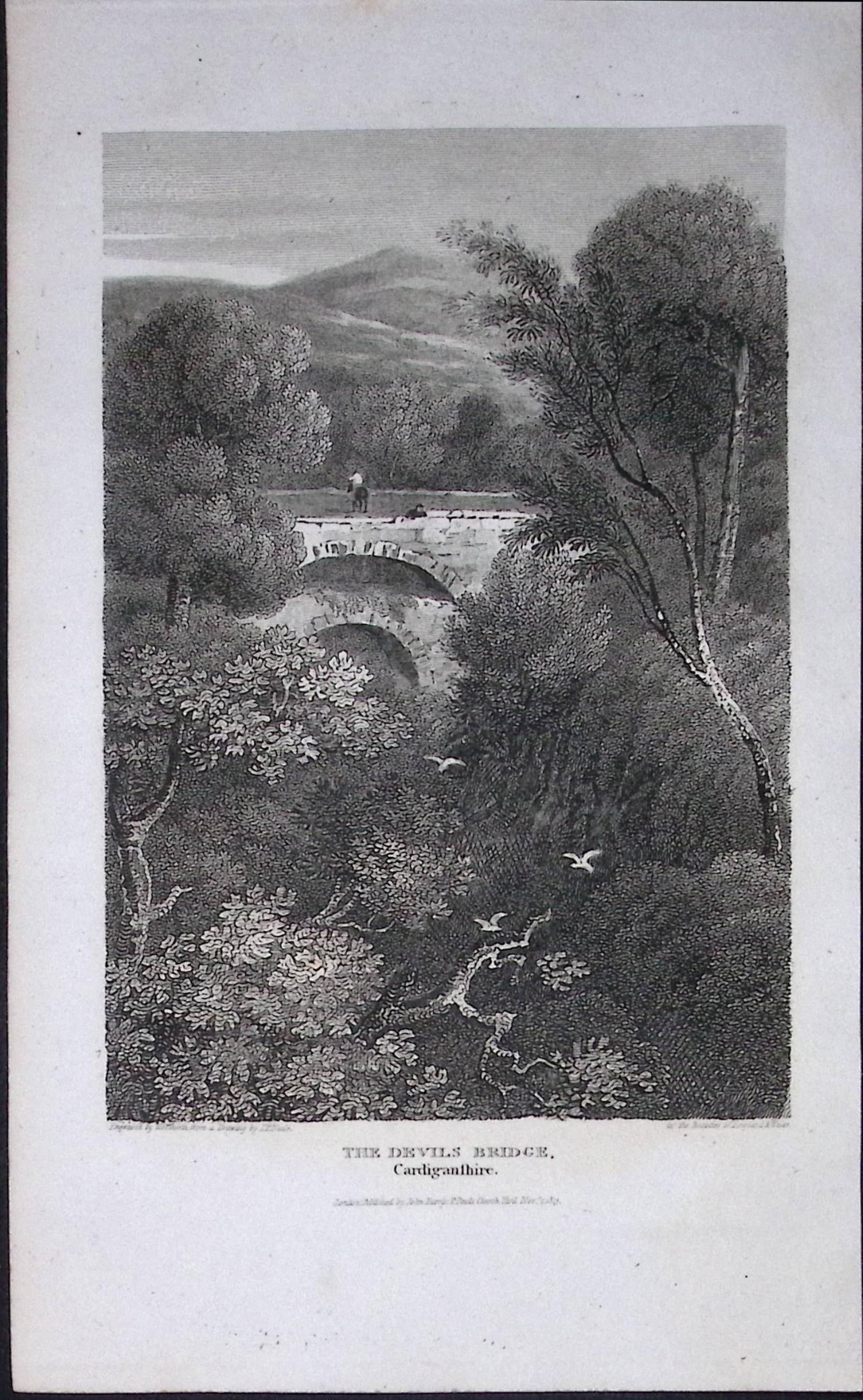 The Devils Bridge Cardiganshire Wales 211 Years-Old Georgian Steel-Engraving-471: Title: The Devils Bridge Cardiganshire Wales 211 Years-Old Georgian Steel-Engraving-471 Description: The Devils Bridge Cardiganshire Wales 211 Years-Old Georgian Steel-Engraving-471. This Welsh