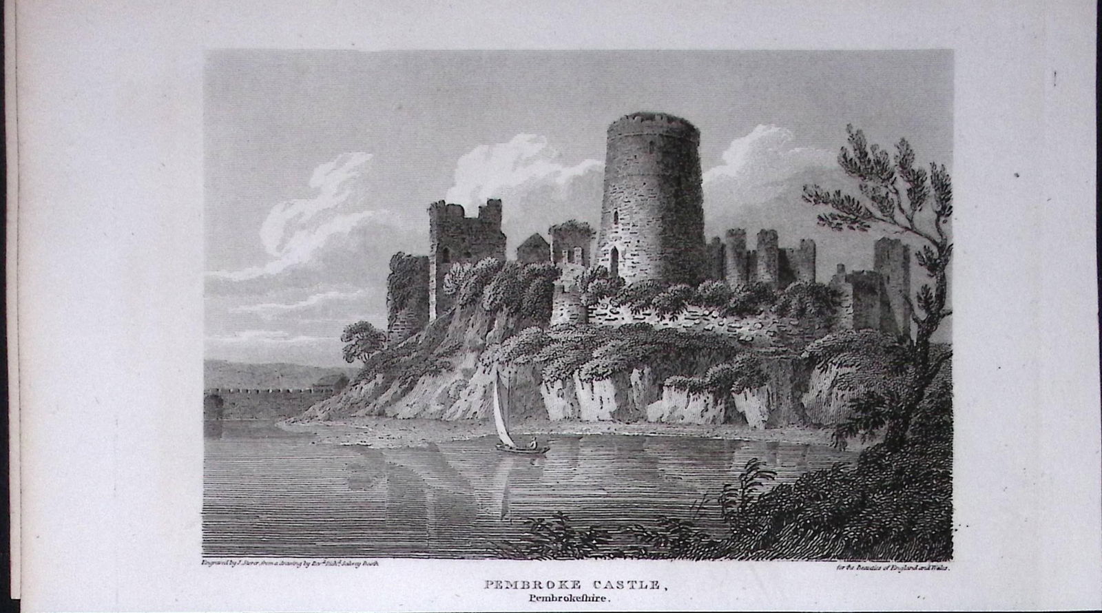 Pembroke Castle Wales Antique 211 Years-Old Georgian Steel-Engraving-474: Title: Pembroke Castle Wales Antique 211 Years-Old Georgian Steel-Engraving-474 Description: Pembroke Castle Wales Antique 211 Years-Old Georgian Steel-Engraving-474 This Welsh Georgian Antique