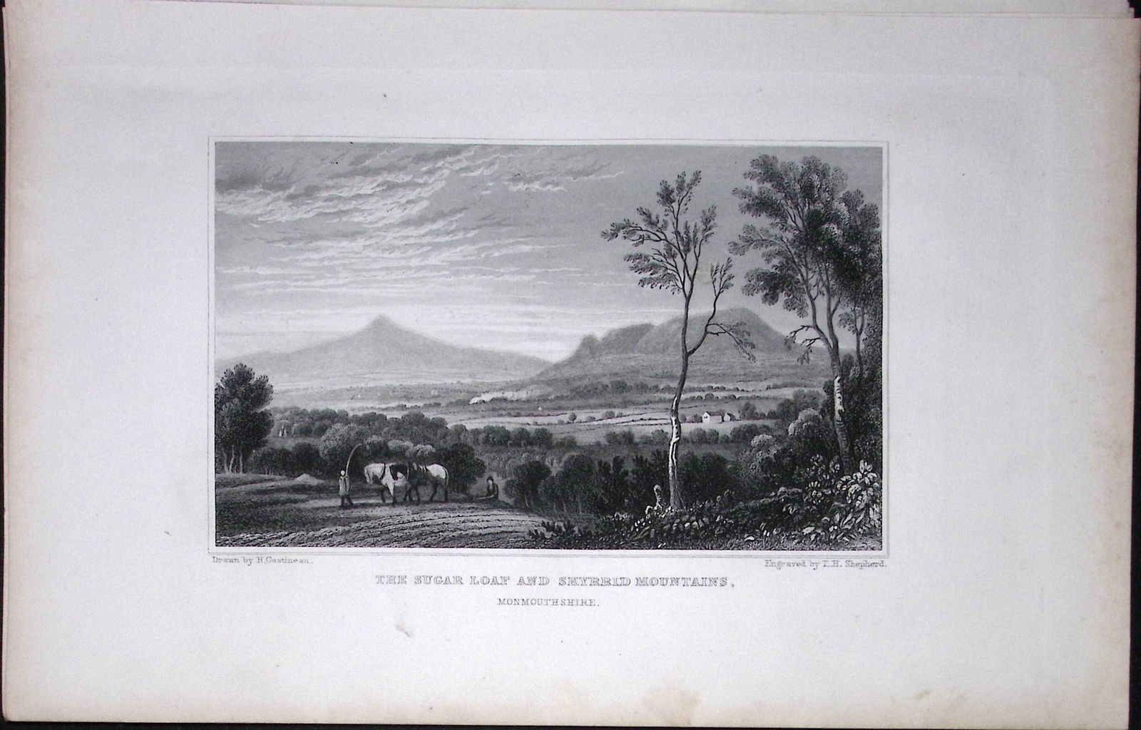 Wales Sugar Loaf Mountains Monmouthshire Antique 166-Year-Old Steel Engraving-35: Title: Wales Sugar Loaf Mountains Monmouthshire Antique 166-Year-Old Steel Engraving-35 Description: Wales Sugar Loaf Mountains Monmouthshire Antique 166-Year-Old Steel Engraving-35 This