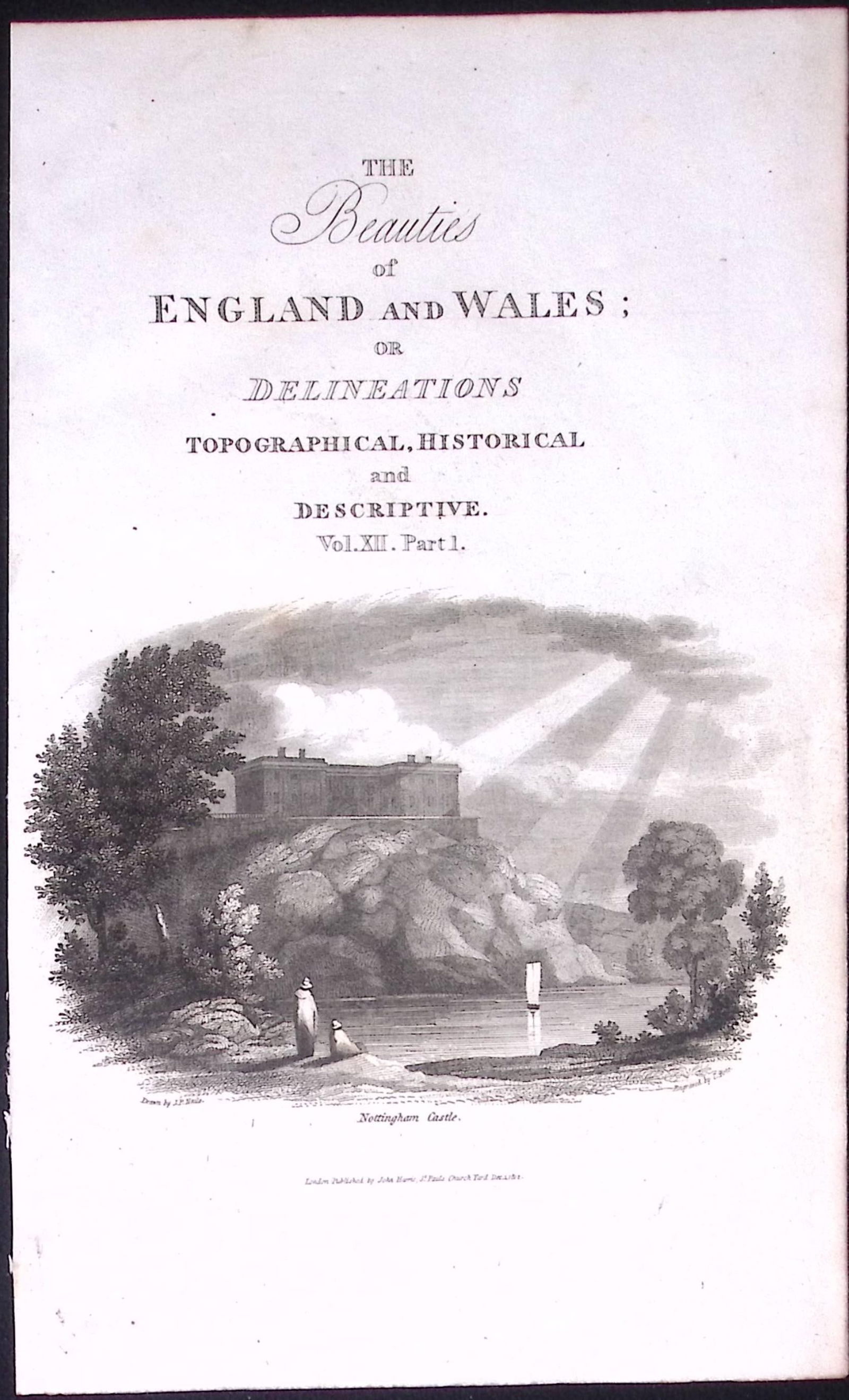 Nottingham Castle Antique 212 Years-Old Steel-Engraving-152: Title: Nottingham Castle Antique 212 Years-Old Steel-Engraving-152 Description: This Nottinghamshire Georgian Antique Print Was Removed from a First Edition of. The