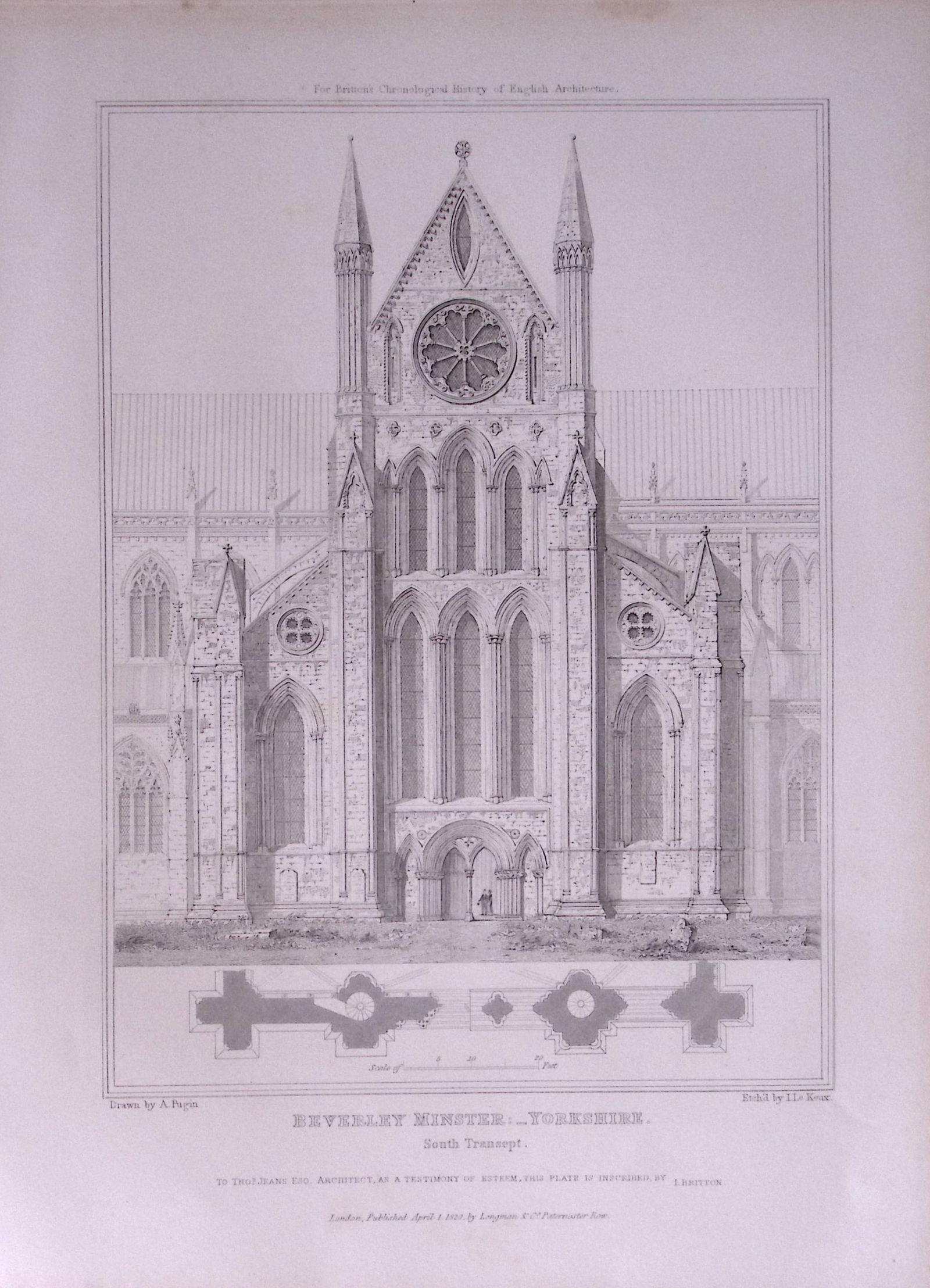 Beverley Minster Yorkshire 190 Years-Old John Britton Antique Steel Engraving-229: Title: Beverley Minster Yorkshire 190 Years-Old John Britton Antique Steel Engraving-229 Description: This 191 Years-Old Steel Gilt-Edged Engraved Plate Has Been Removed from an Anti