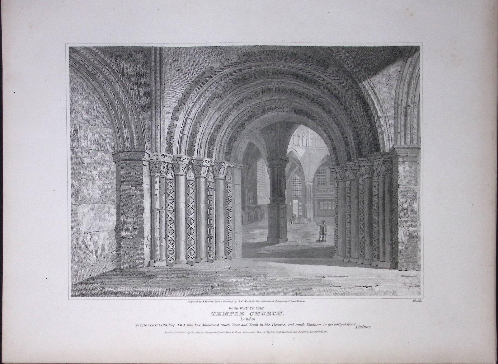 The Temple Church London Rare John Britton 191 Years-Old Antique Steel Engraving-23: Title: The Temple Church London Rare John Britton 191 Years-Old Antique Steel Engraving-23 Description: This 191 Years-Old Steel Gilt-Edged Engraved Plate Has Been Removed from an An
