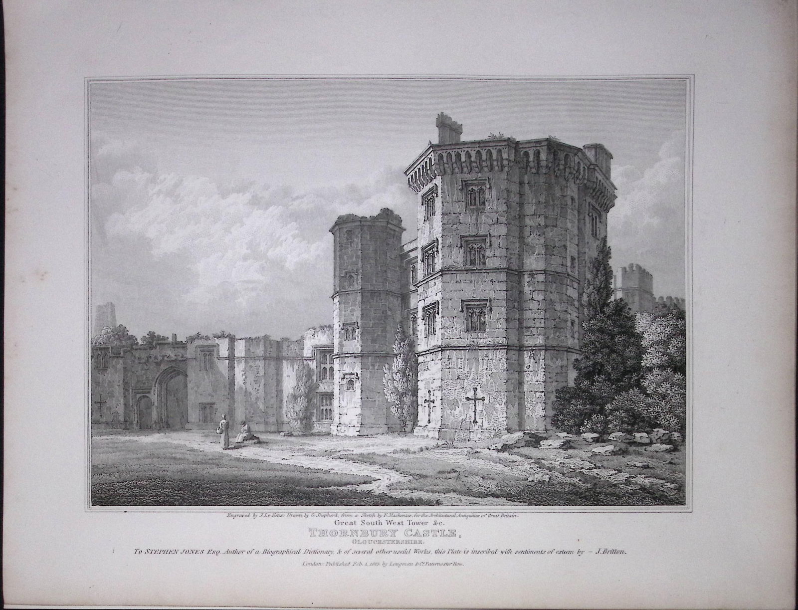 Thornbury Castle Glos 190 Years-Old Rare John Britton Antique Steel Engraving-110: Title: Thornbury Castle Glos 190 Years-Old Rare John Britton Antique Steel Engraving-110 Description: Thornbury Castle Glos 190 Years-Old Rare John Britton Antique Steel Engraving-11