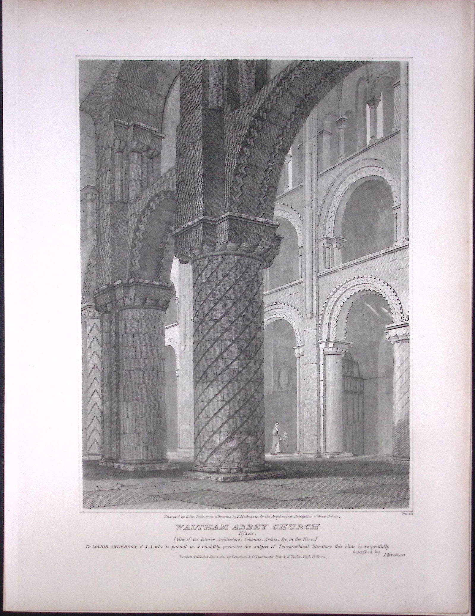 Waltham Abbey Church Essex 190 Years-Old Rare John Britton Antique Steel Engraving-139: Title: Waltham Abbey Church Essex 190 Years-Old Rare John Britton Antique Steel Engraving-139 Description: This 191 Years-Old Steel Engraved Plate Has Been Removed from an Antique Edition of. 