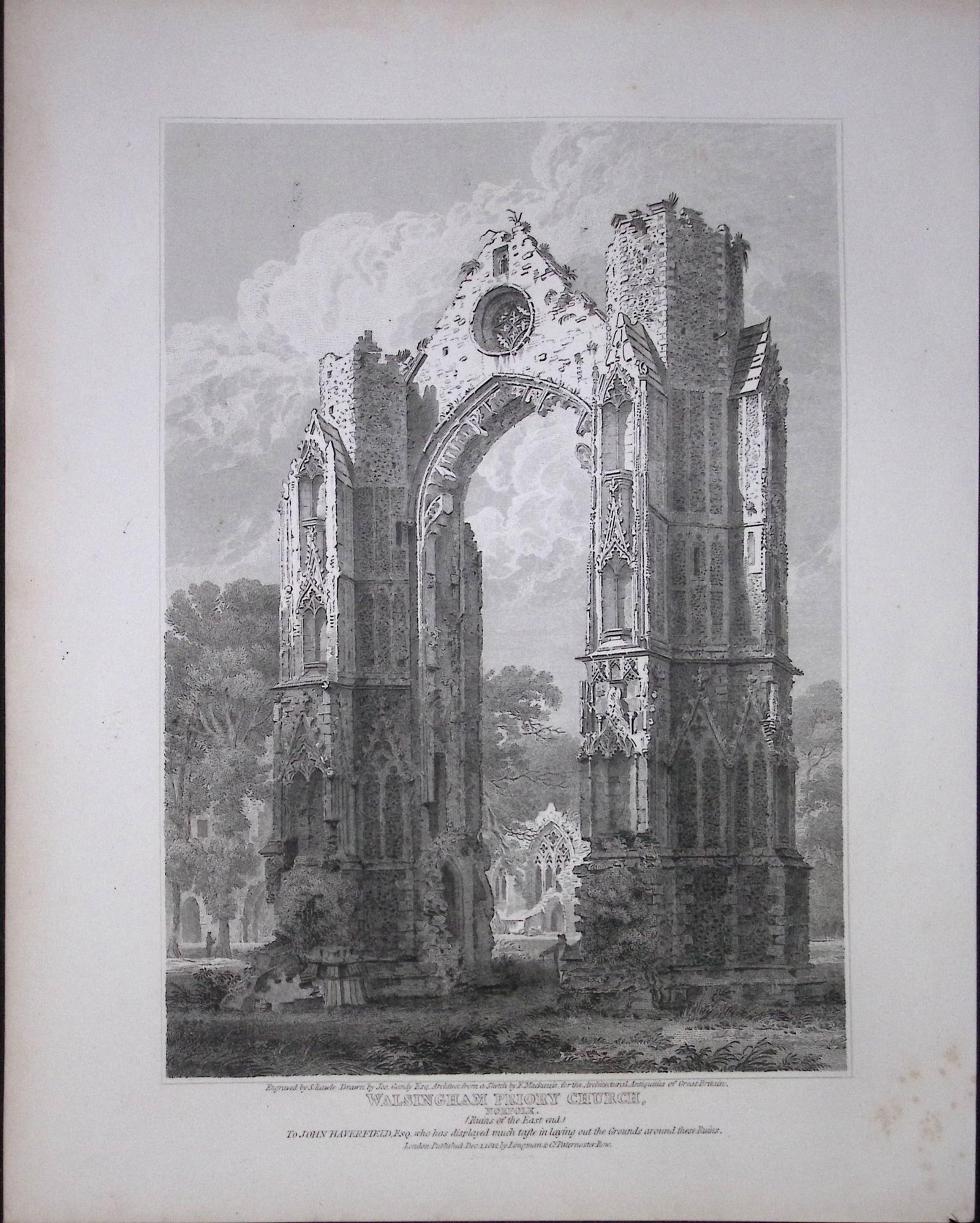 Walsingham Priory Norfolk 190 Years-Old Rare John Britton Antique Steel Engraving-88: Title: Walsingham Priory Norfolk 190 Years-Old Rare John Britton Antique Steel Engraving-88 Description: Walsingham Priory Norfolk 190 Years-Old Rare John Britton Antique Steel Engra
