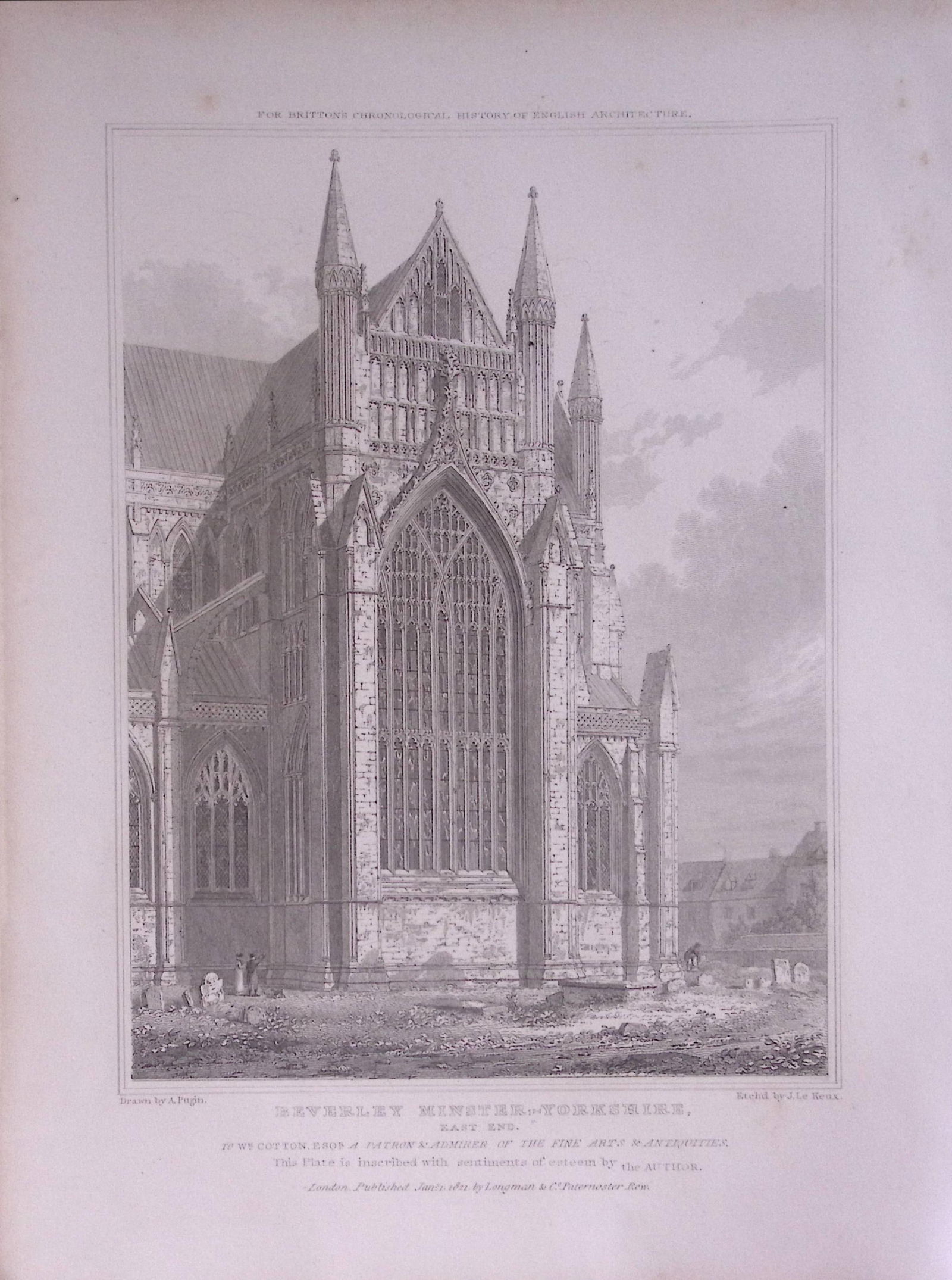 Beverley Minster Yorkshire 190 Years-Old John Britton Antique Steel Engraving-228: Title: Beverley Minster Yorkshire 190 Years-Old John Britton Antique Steel Engraving-228 Description: This 191 Years-Old Steel Gilt-Edged Engraved Plate Has Been Removed from an Antique Edition