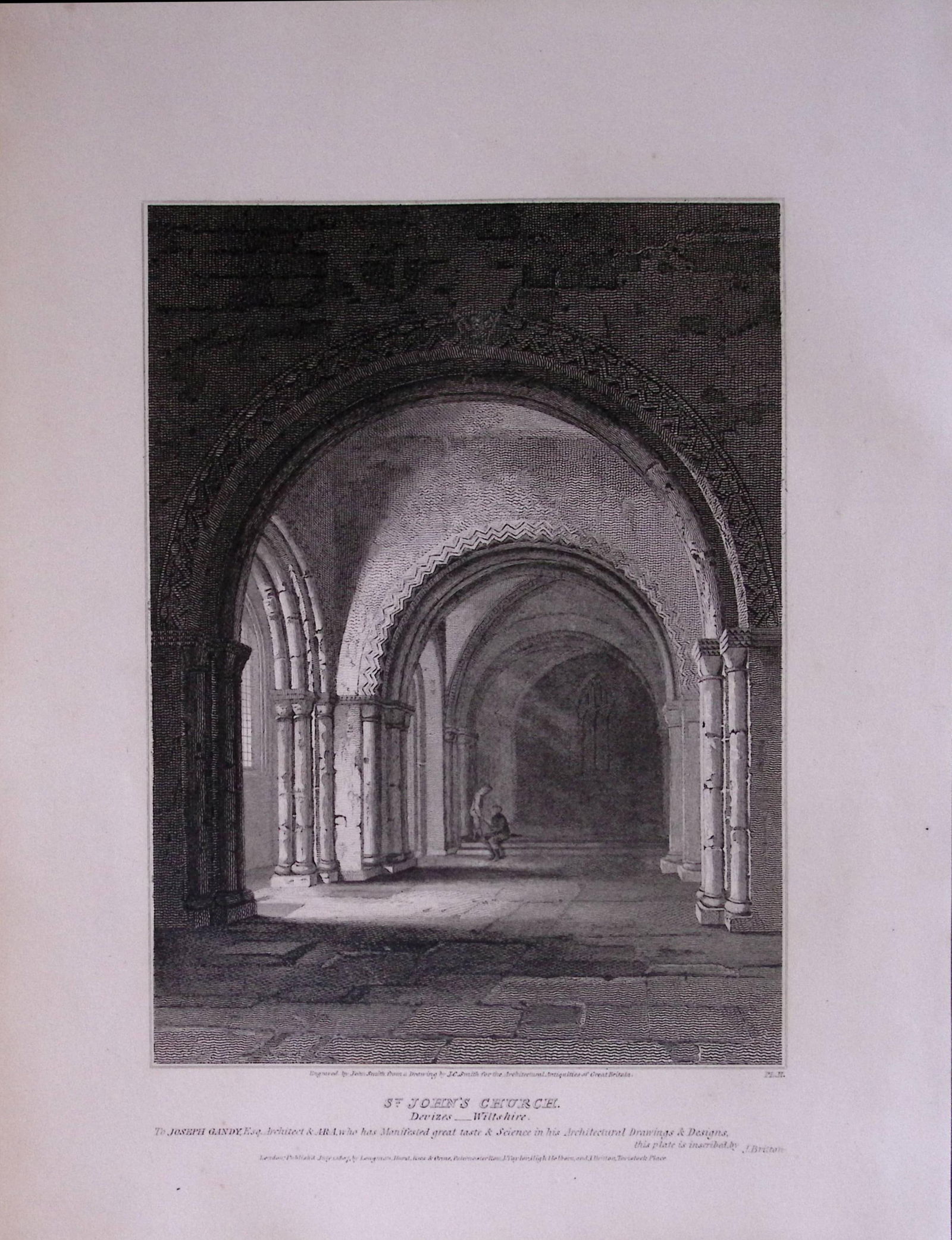 St Johns Church Wiltshire 190 Years-Old John Britton Antique Steel Engraving-197: Title: St Johns Church Wiltshire 190 Years-Old John Britton Antique Steel Engraving-197 Description: This 191 Years-Old Steel Engraved Plate Has Been Removed from an Antique Edition