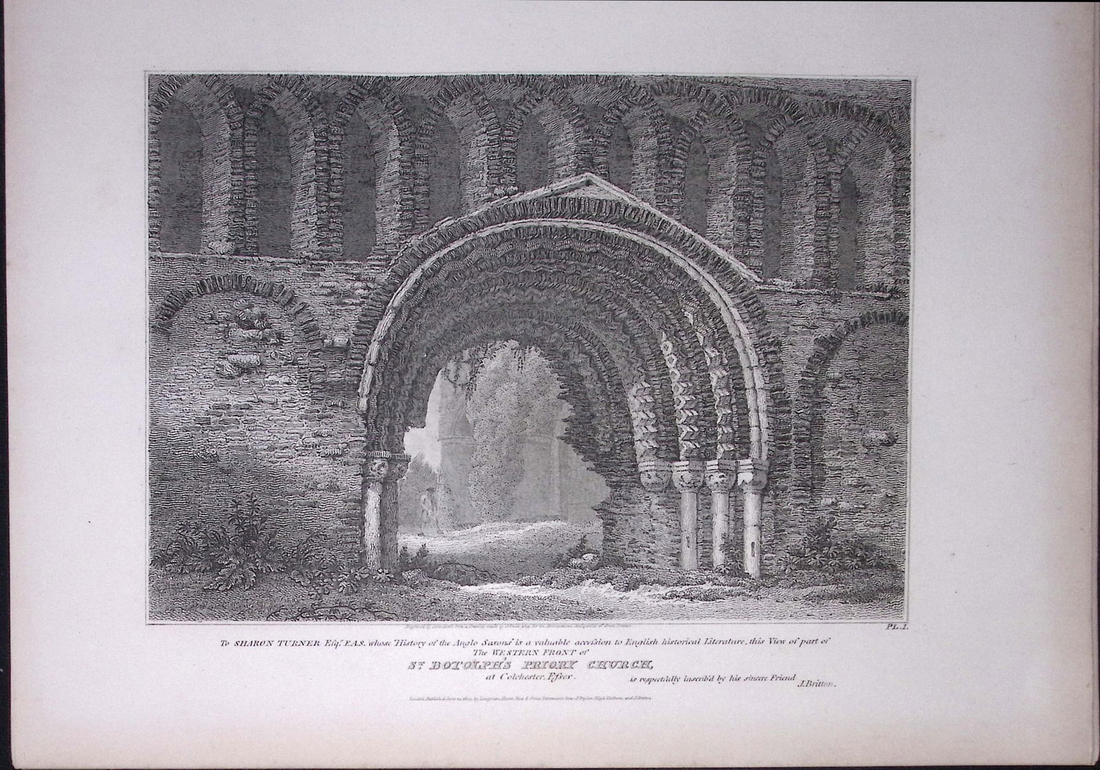 St Botolph Priory Church Essex Rare John Britton Antique Steel Engraving-1: Title: St Botolph Priory Church Essex Rare John Britton Antique Steel Engraving-1 Description: This 191 Years-Old Steel Engraved Plate Has Been Removed from an Antique Edition of.