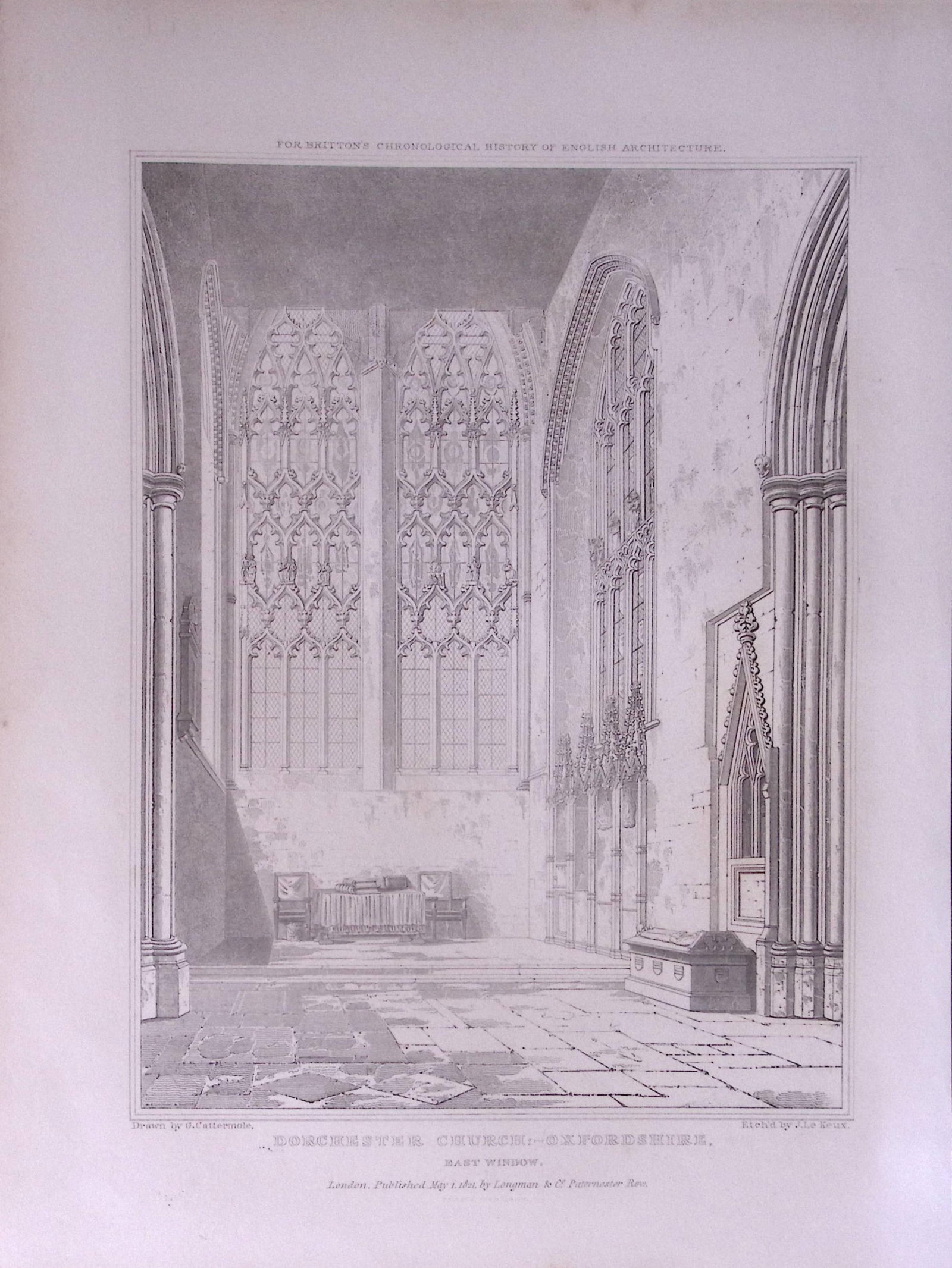 Dorchester Church Oxfordshire 190 Years-Old John Britton Antique Steel Engraving-222: Title: Dorchester Church Oxfordshire 190 Years-Old John Britton Antique Steel Engraving-222 Description: This 191 Years-Old Steel Engraved Plate Has Been Removed from an Antique Edit