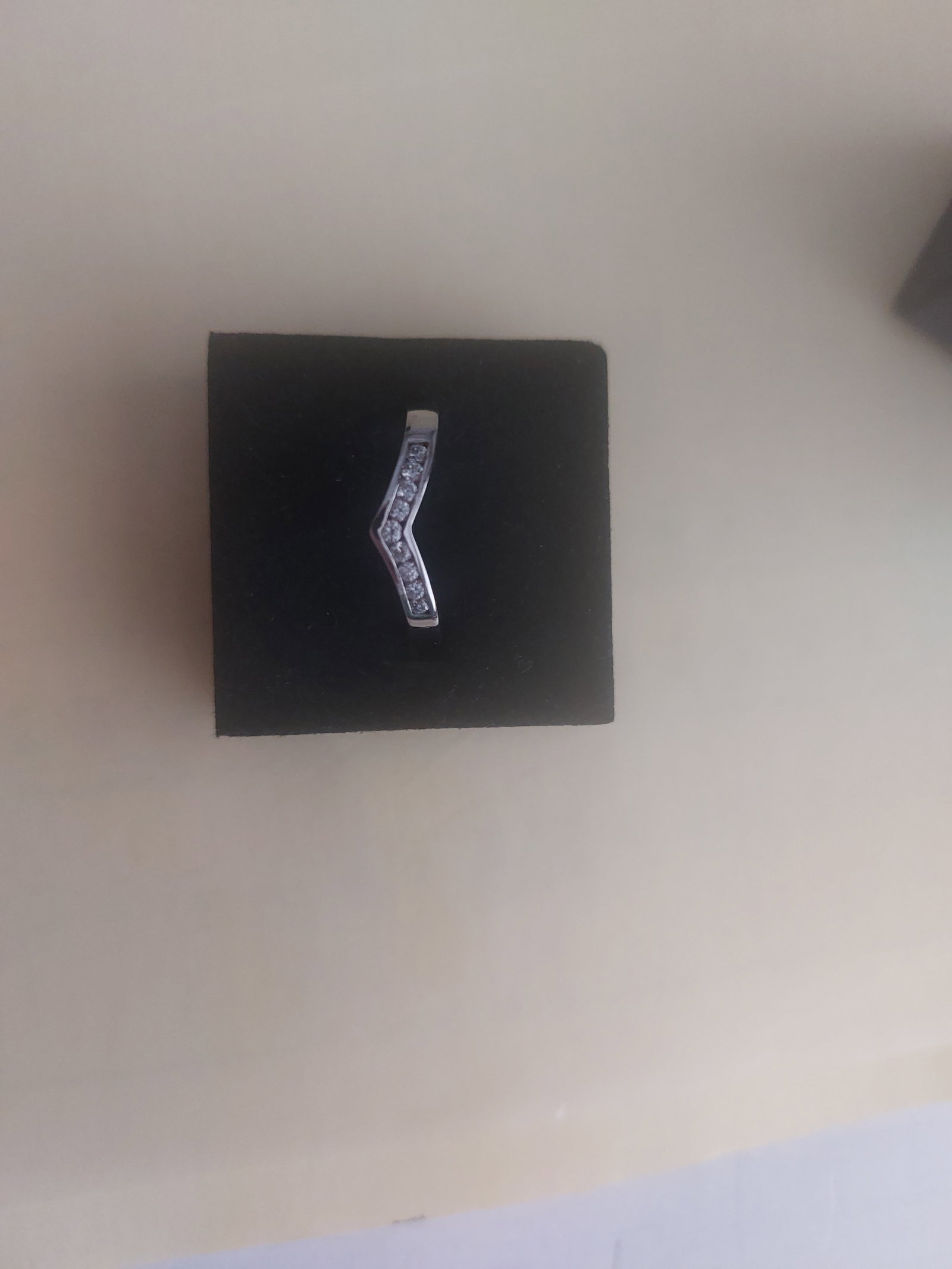 Rhodium Plated Set High Quality CZ Fancy Wishbone Shaped Ring Size P: Title: Rhodium Plated Set High Quality CZ Fancy Wishbone Shaped Ring Size P Description: Condition: New Delivery option: