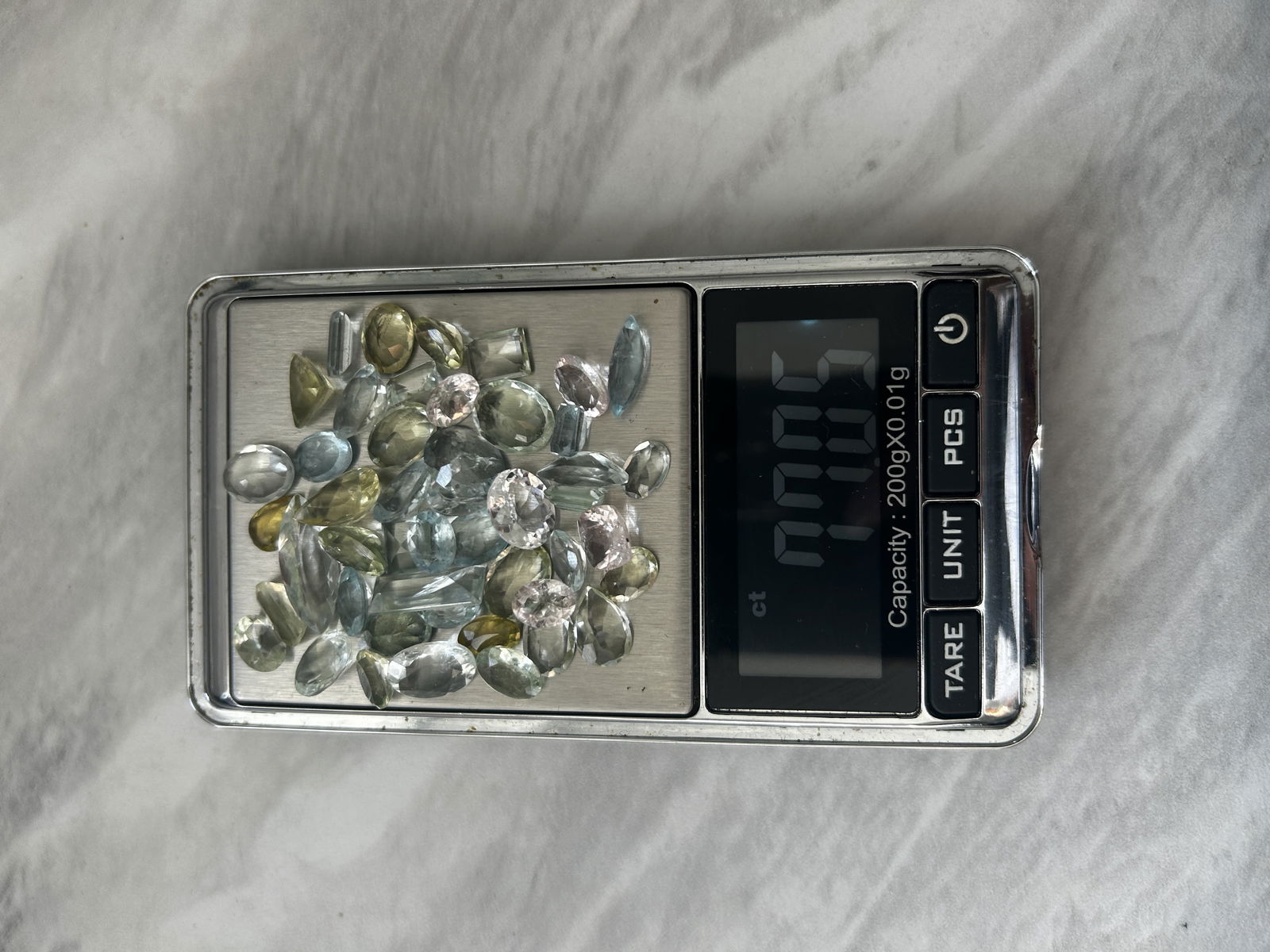 77.05ct Natural Blue and Green Aquamarine and Pink Morganite - 8