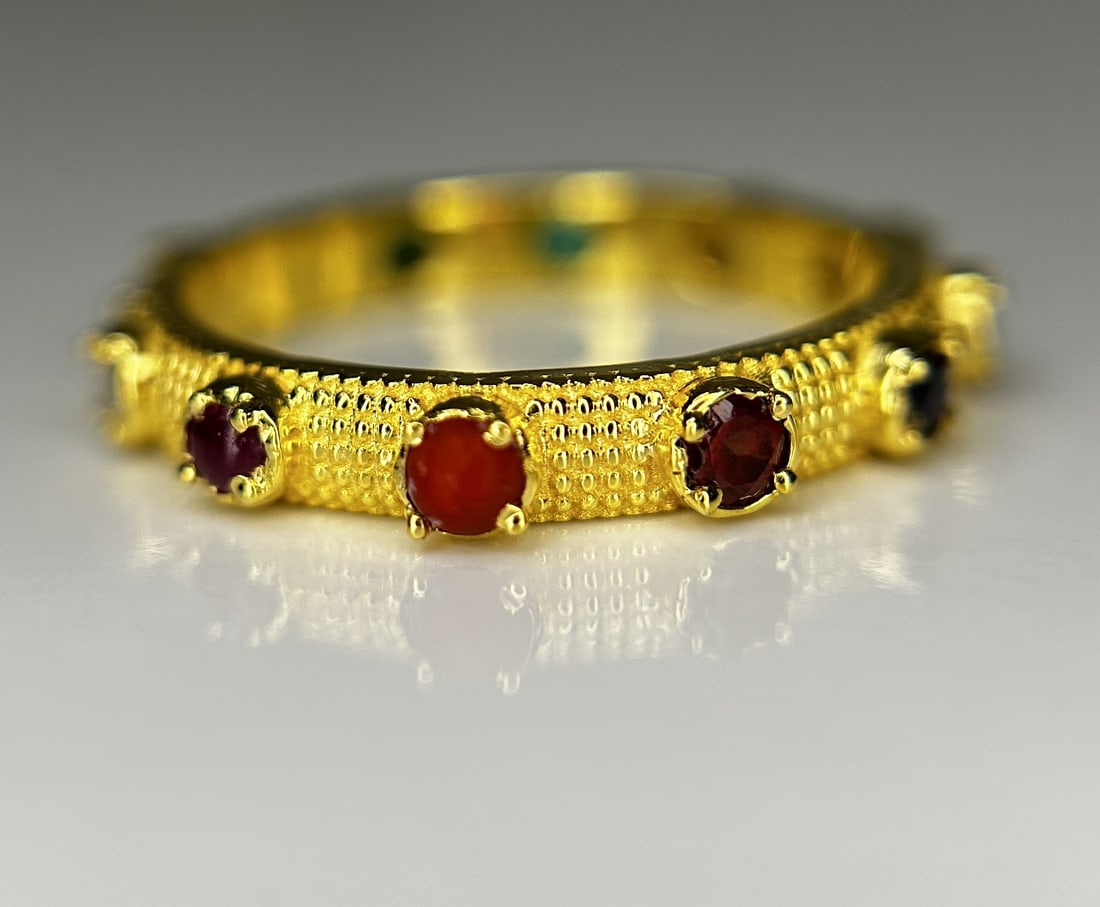 Beautiful Natural Multi Gemstone Rosary & 18k Gold - 3