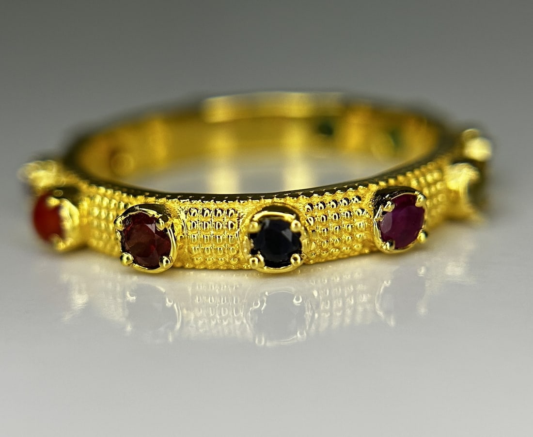 Beautiful Natural Multi Gemstone Rosary & 18k Gold - 4