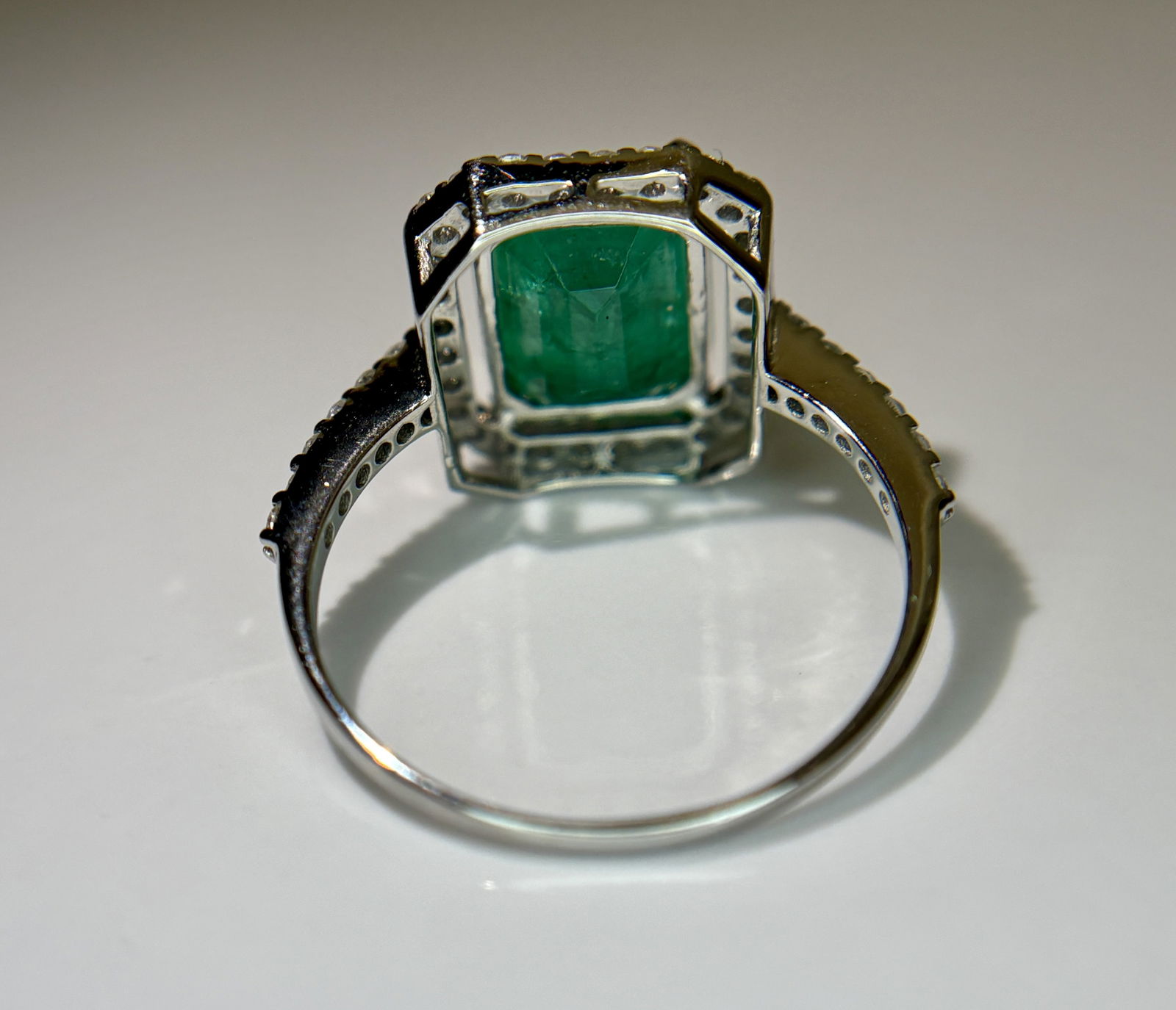 Beautiful 3.50 CT Natural Emerald Ring With Natural Diamonds & Platinum 950 - 8