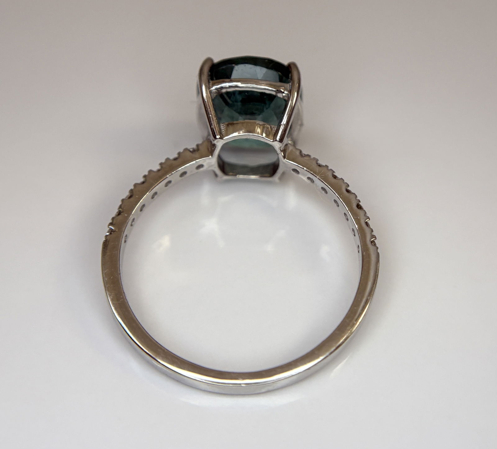 Beautiful 3.10 CT Natural Emerald Ring With Natural Diamonds & Platinum 950 - 4