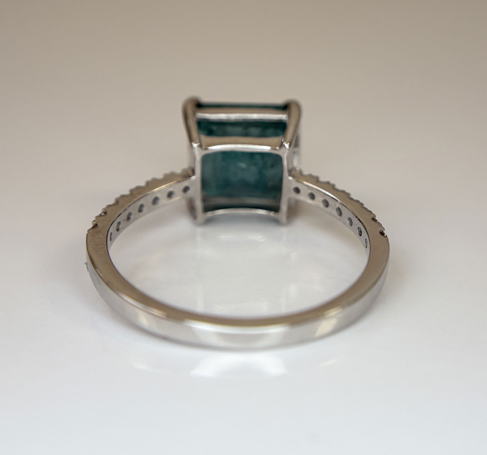 Beautiful 3.42 CT Natural Emerald Ring With Natural Diamonds & Platinum 950 - 7