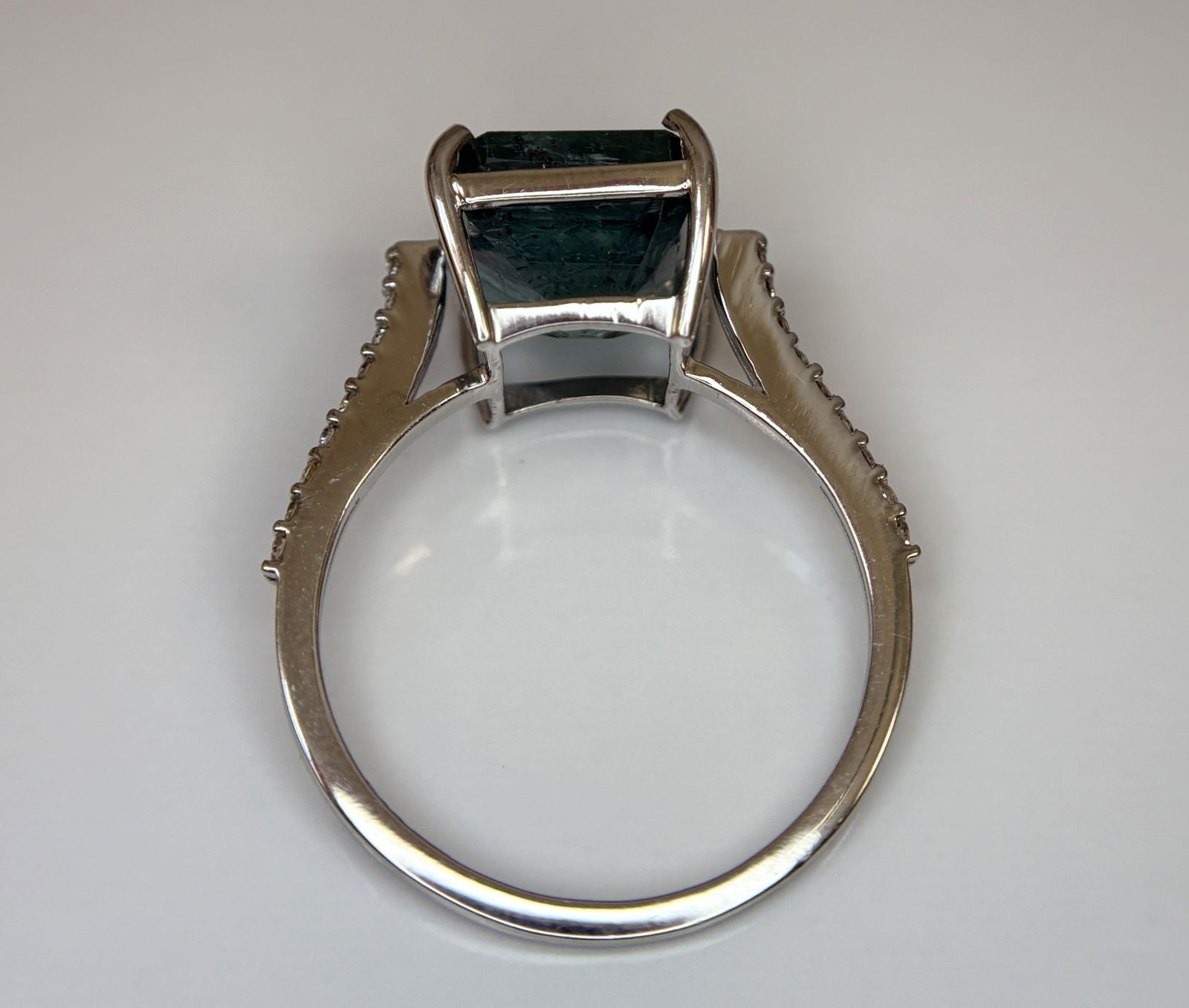Beautiful 3.92 CT Natural Emerald Ring With Natural Diamonds & Platinum 950 - 6